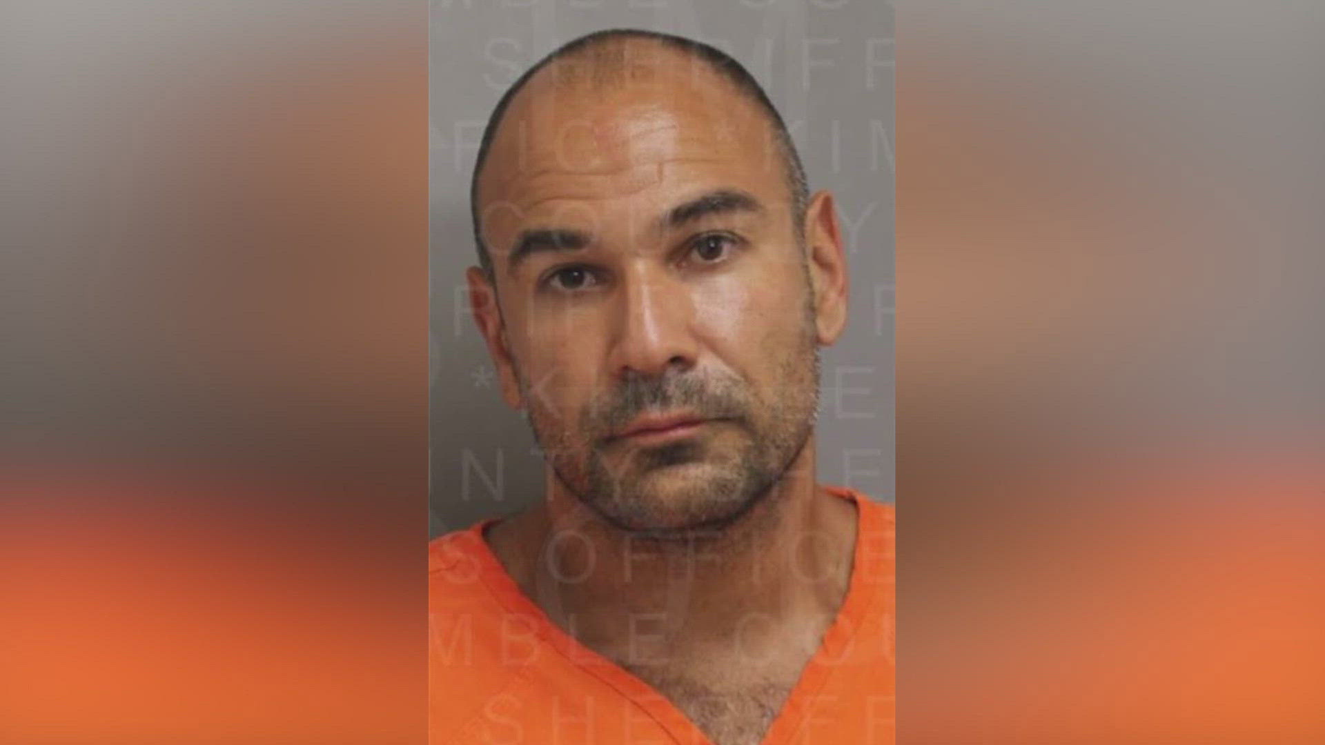David Ruiz, who allegedly stabbed Ron Acosta to death at the victim's home in Stone Oak, was brought back to the county to be jailed.