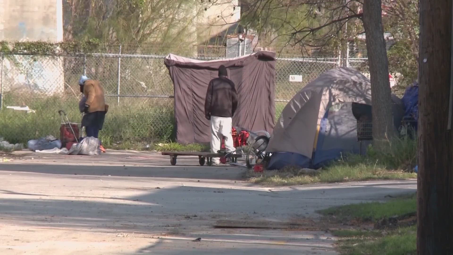 Around 50 people are on a wait list to move into the hotel-turned-shelter.