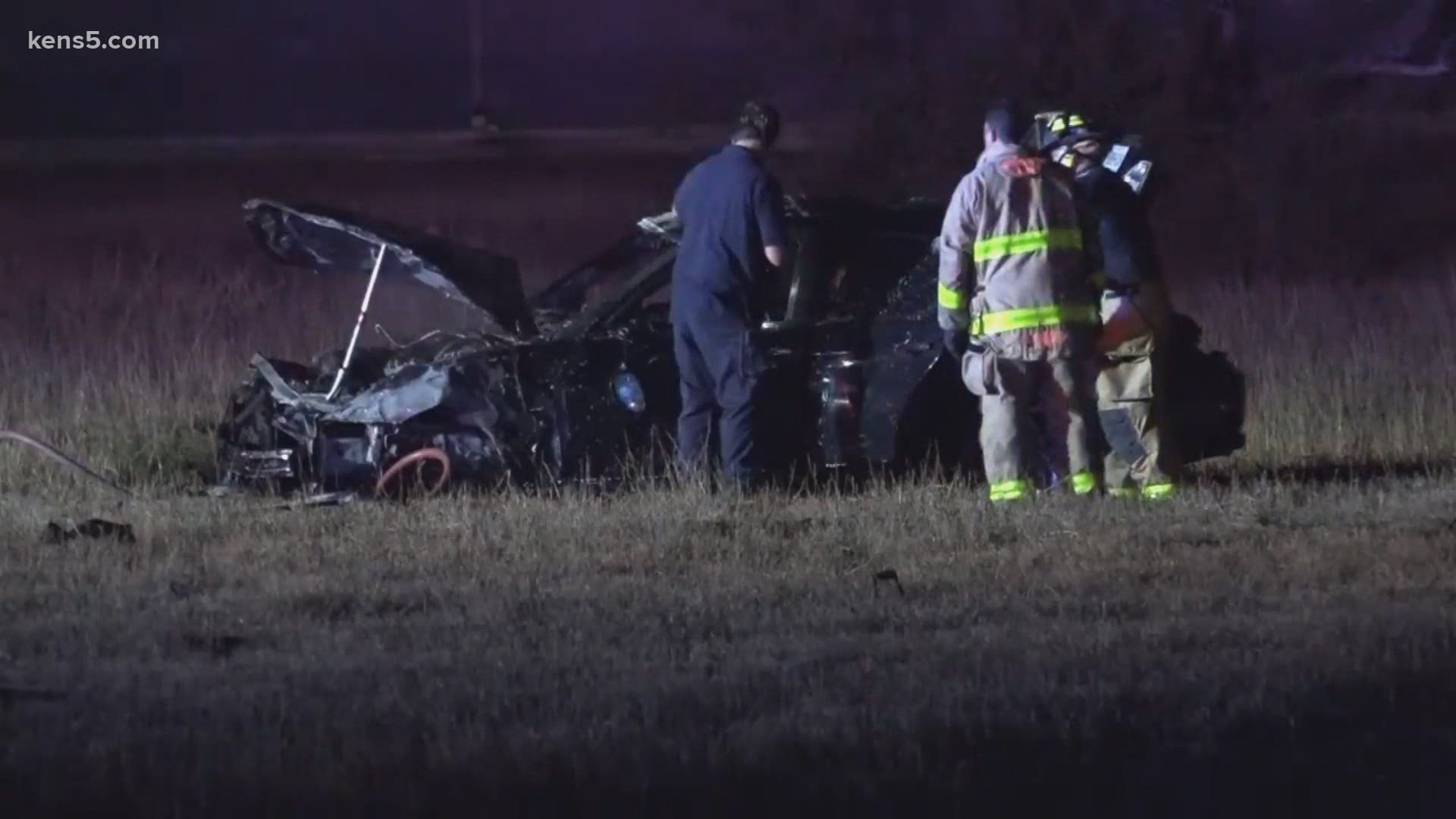 A man escaped from his car following a crash on the southside just moments before the car went up in flames.