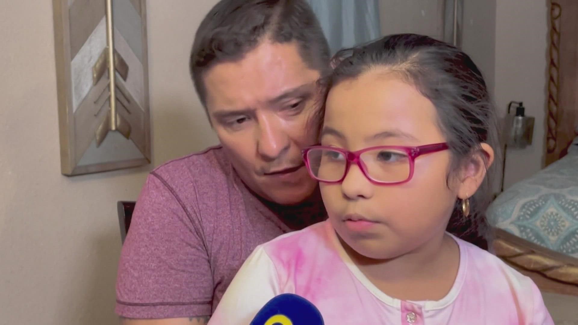 9-year-old Eliana Fierro said children were hiding behind a curtain when a man told them to come out, but the children knew it wasn't a police officer.