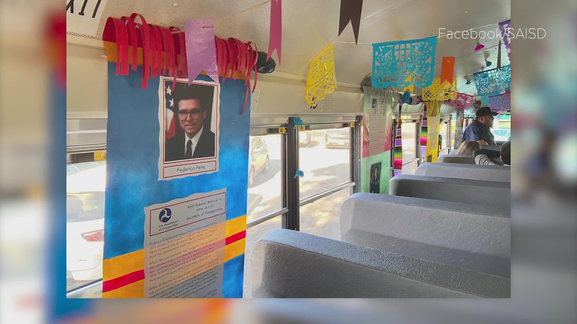 SAISD is the only district in Bexar County to have a school bus pop-up museum.