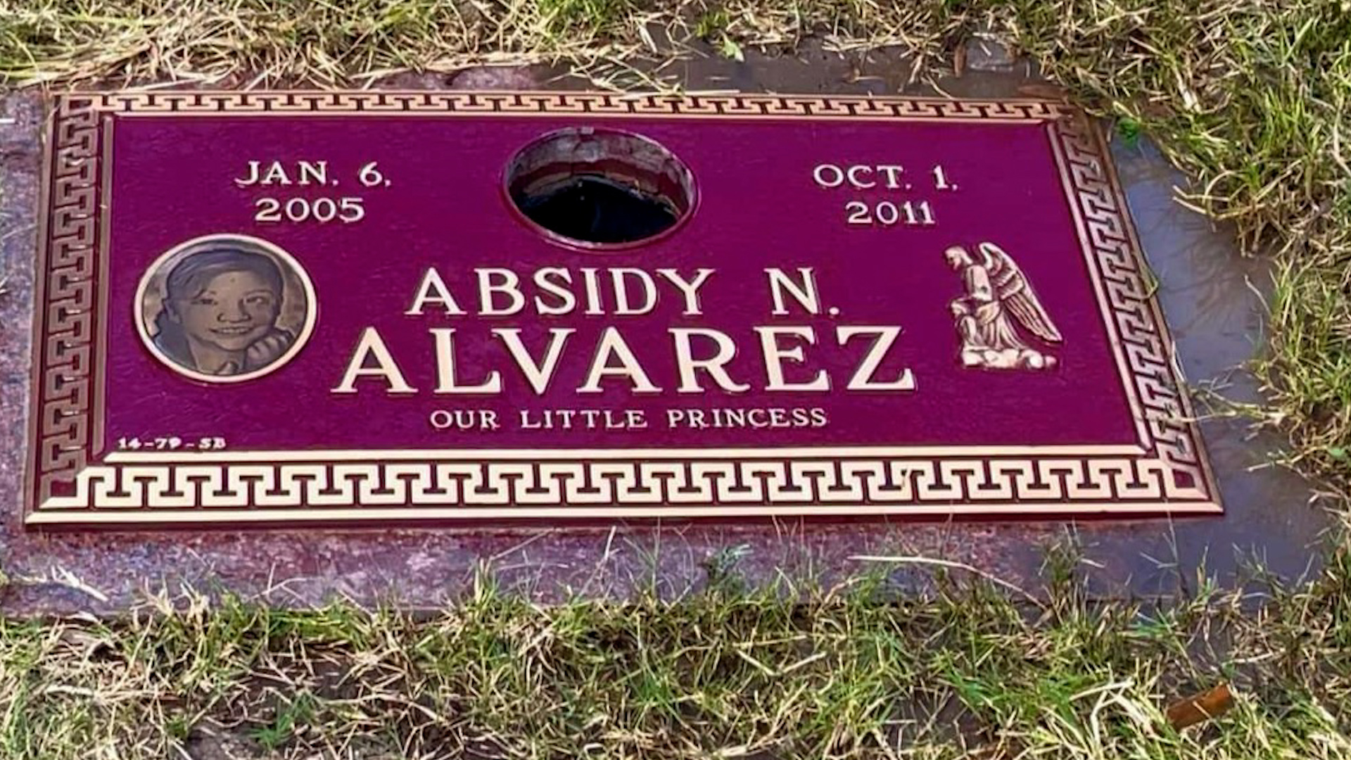 Brass vases and decorations were stolen from multiple family members flat headstones, including one belonging to 6-year-old Absidy Alvarez.