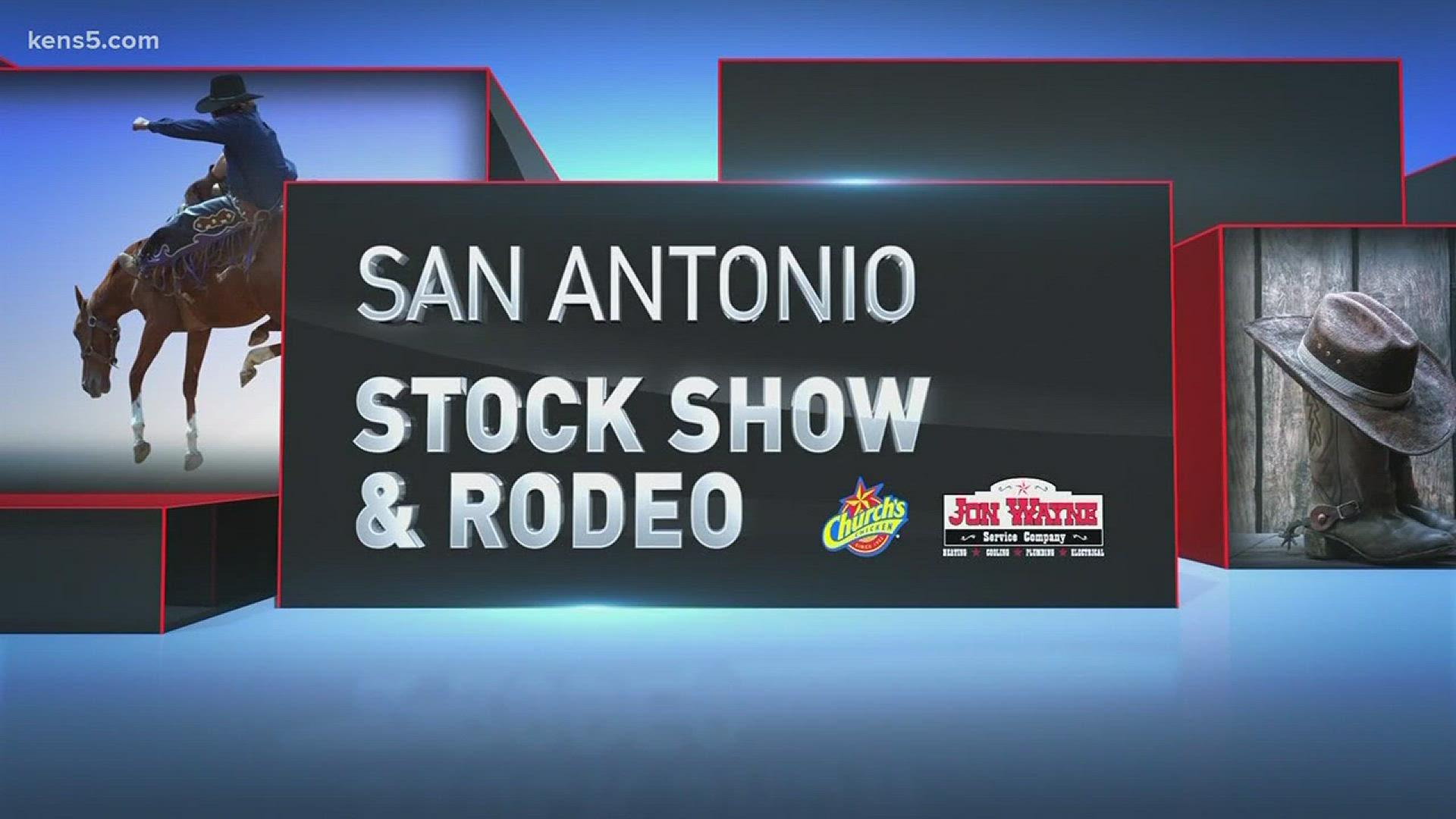 Jenna Navarro wins Monday's Mutton Bustin' at the San Antonio Stock Show & Rodeo.