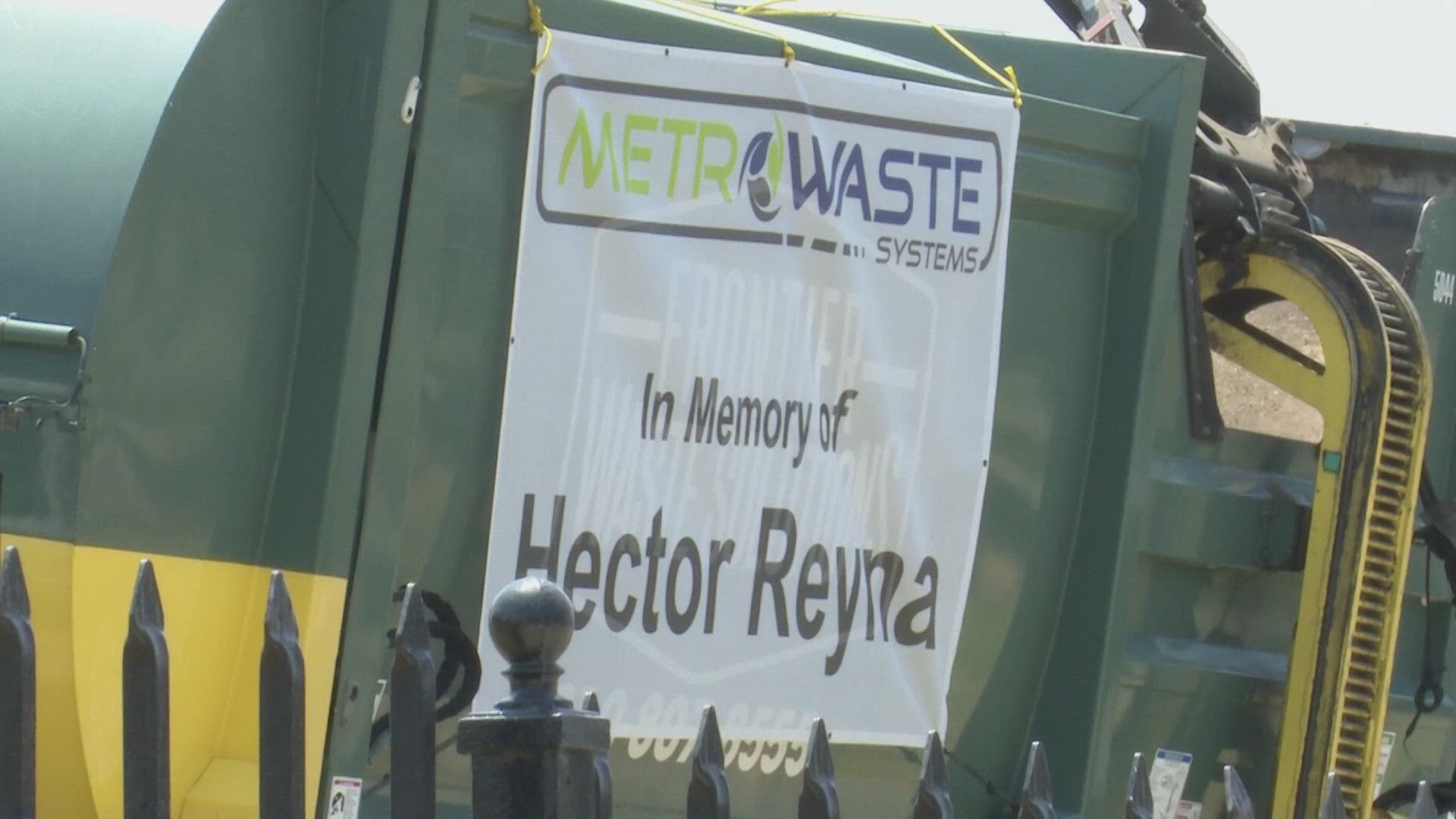 20 garbage trucks were on highway 16 near the southside to honor Hector Reyna, a man who was hit and killed by an 18-wheeler last month.