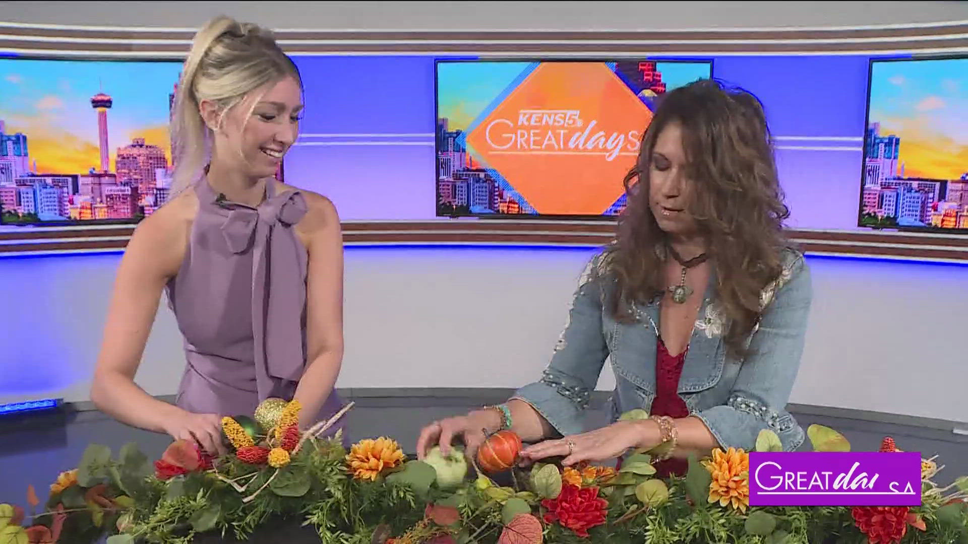 GDSA Producer Christen Urban learns how to make a DIY garland by The Ditsy Gypsy.