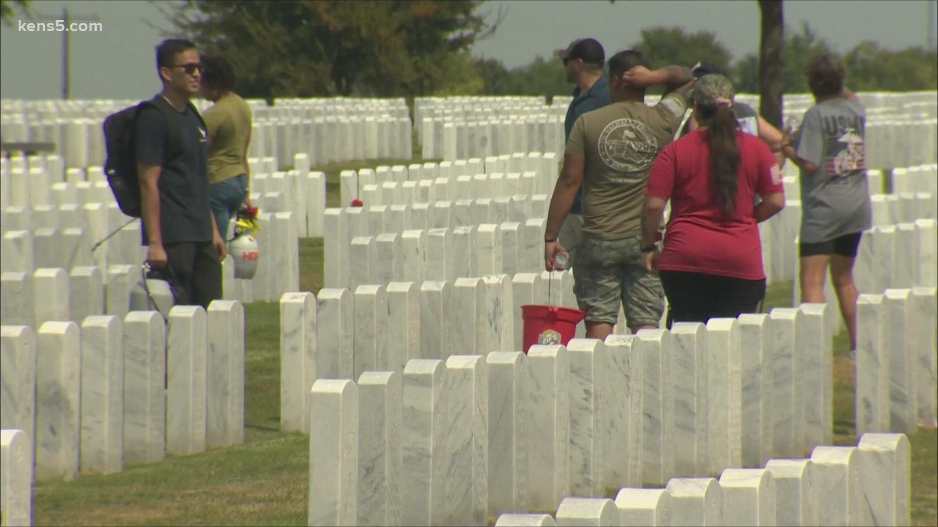 "It's something that I hope somebody will do for me someday," said one veteran who worked with Carry the Load at Fort Sam Houston National Cemetery.