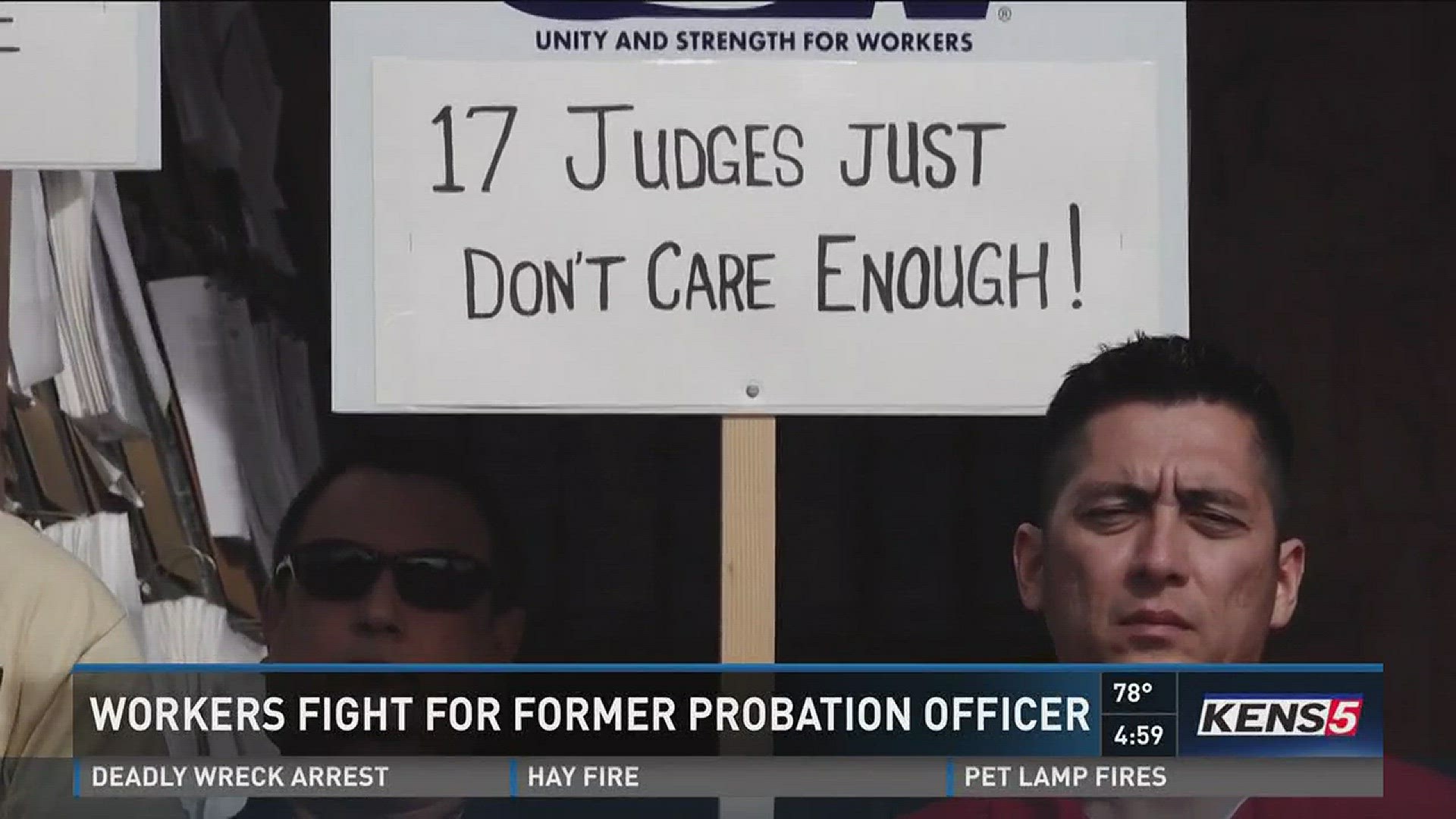 Workers fight for former probation officer