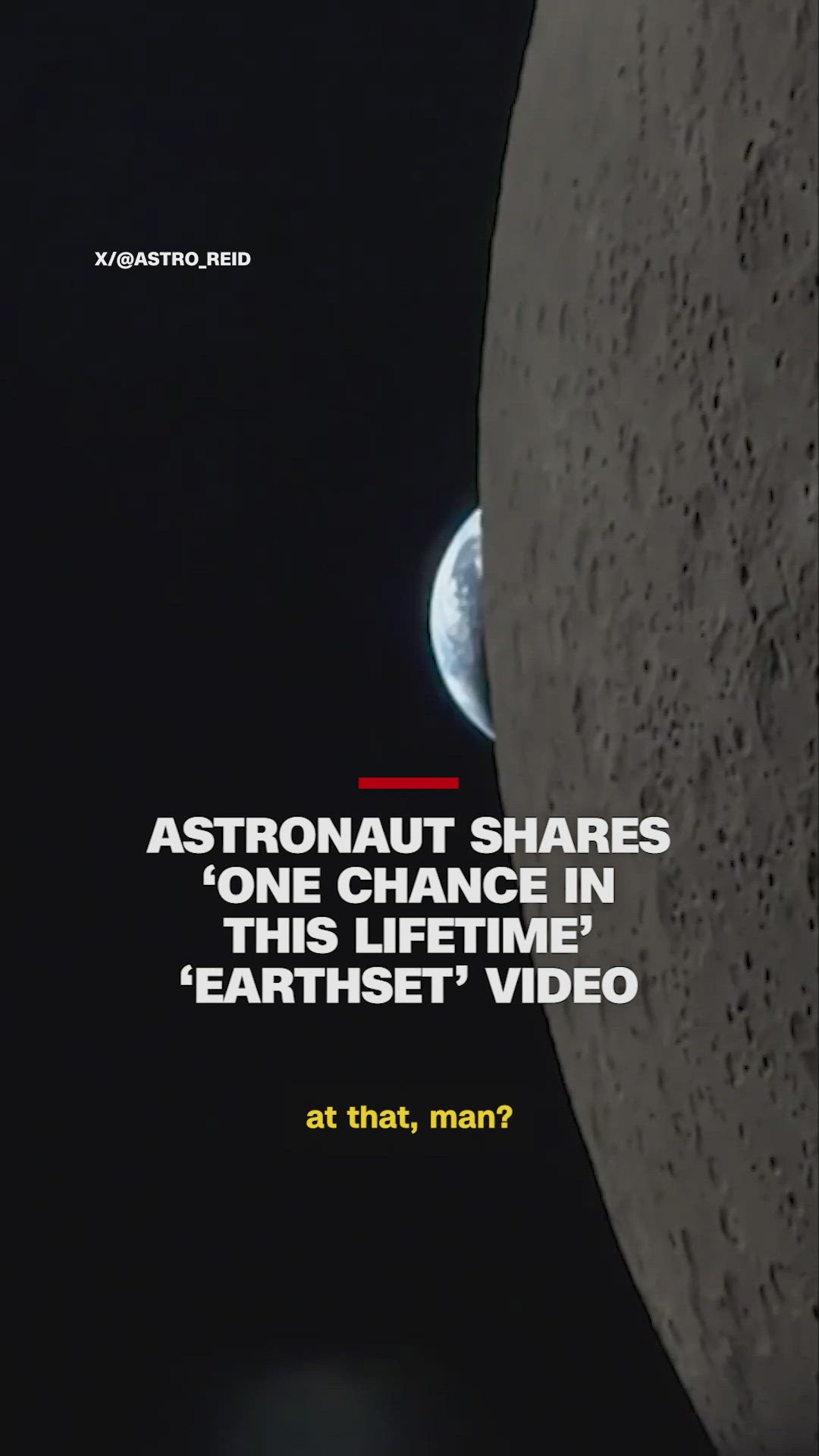 Astronaut shares 'Earthset' video | kens5.com