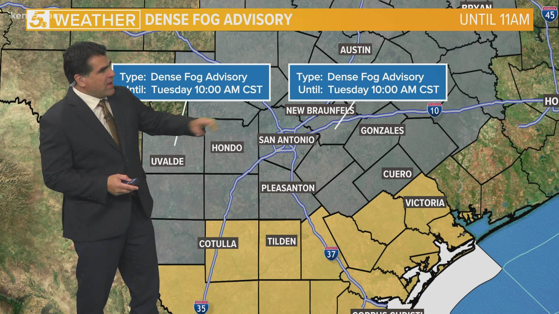 Fog Advisory Map Near Me Dense Fog Advisory In Effect Until 10 A.m. | Forecast | Kens5.Com