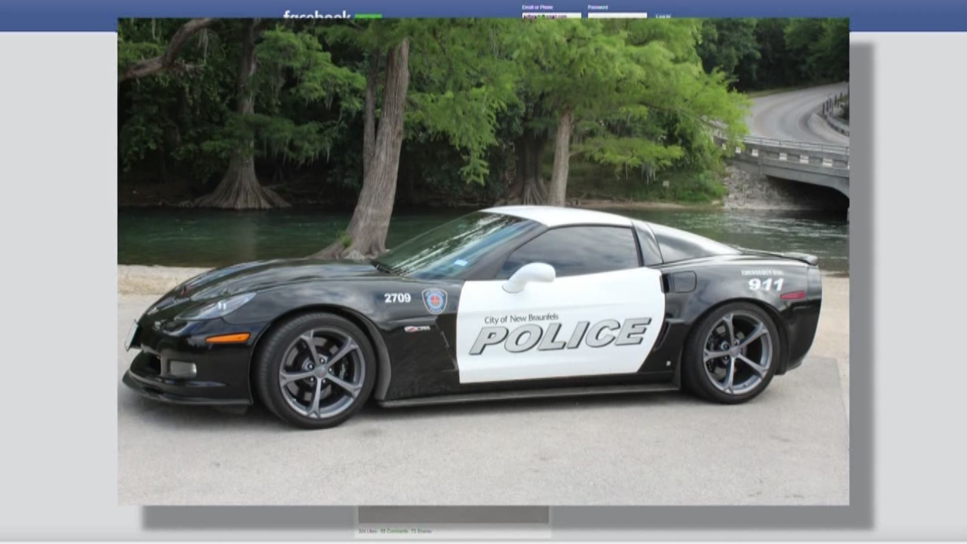 New Braunfels Police shows off new corvette police cruiser, image size:1920x1080