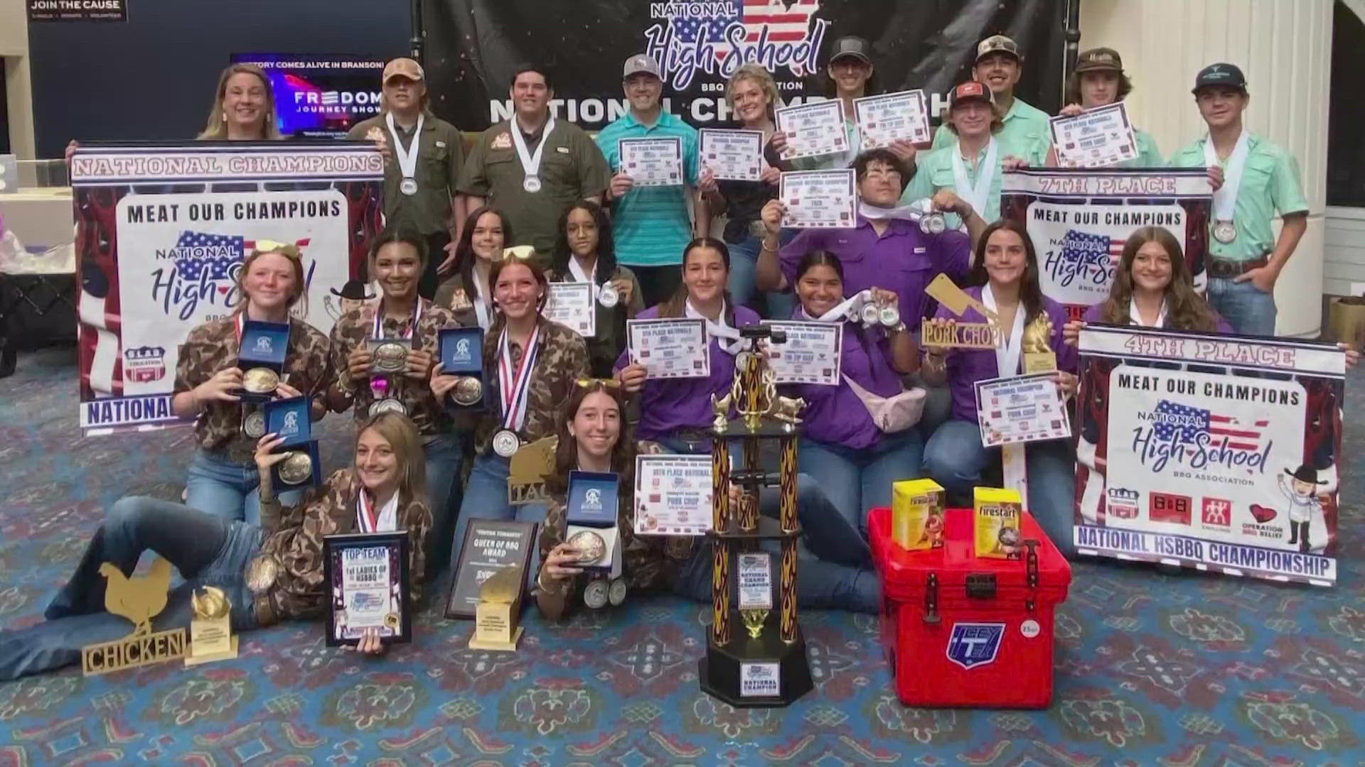 One of the teams named 'Meat Militia' are all girls and are the national champions. They're the first all-girls-team in the country to win the national title.