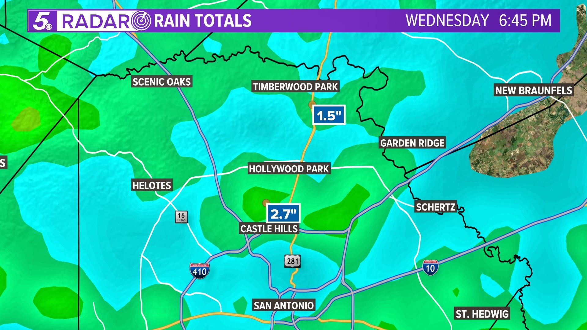 Here's how much rain fell across parts of Bexar County