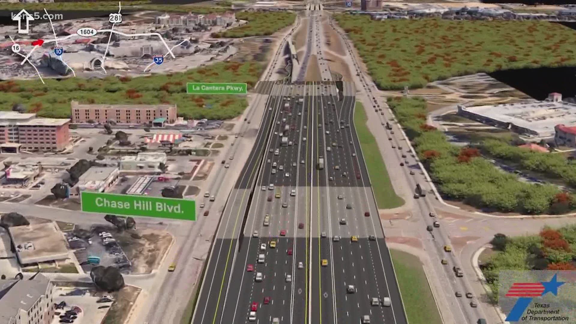 The construction will lead to an increase of lanes from Bandera Road to I-35 – resulting in a 10-lane expressway when it's complete.