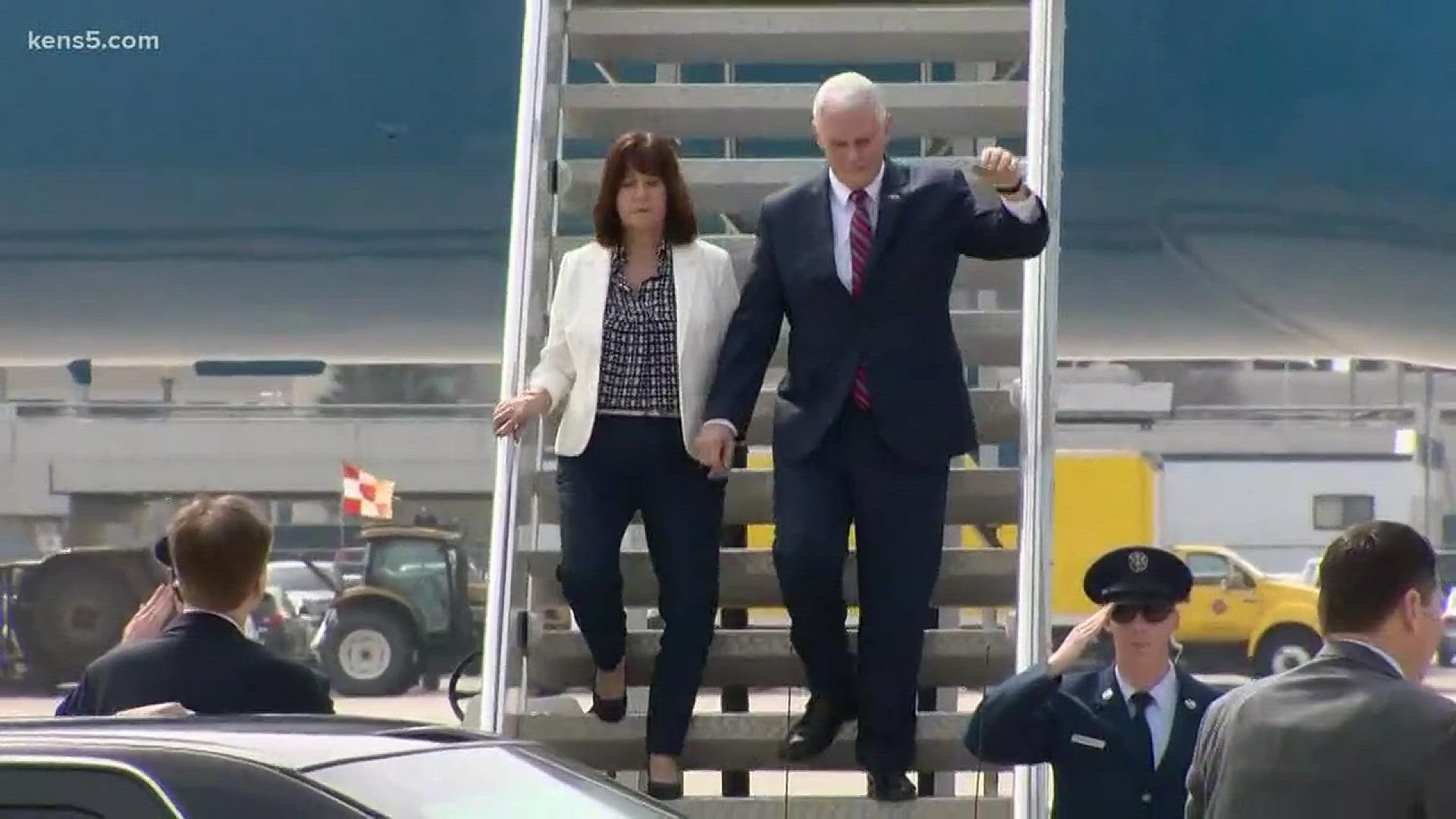 Downtown visitors were swept up in the excitement of a vice presidential visit on Friday.