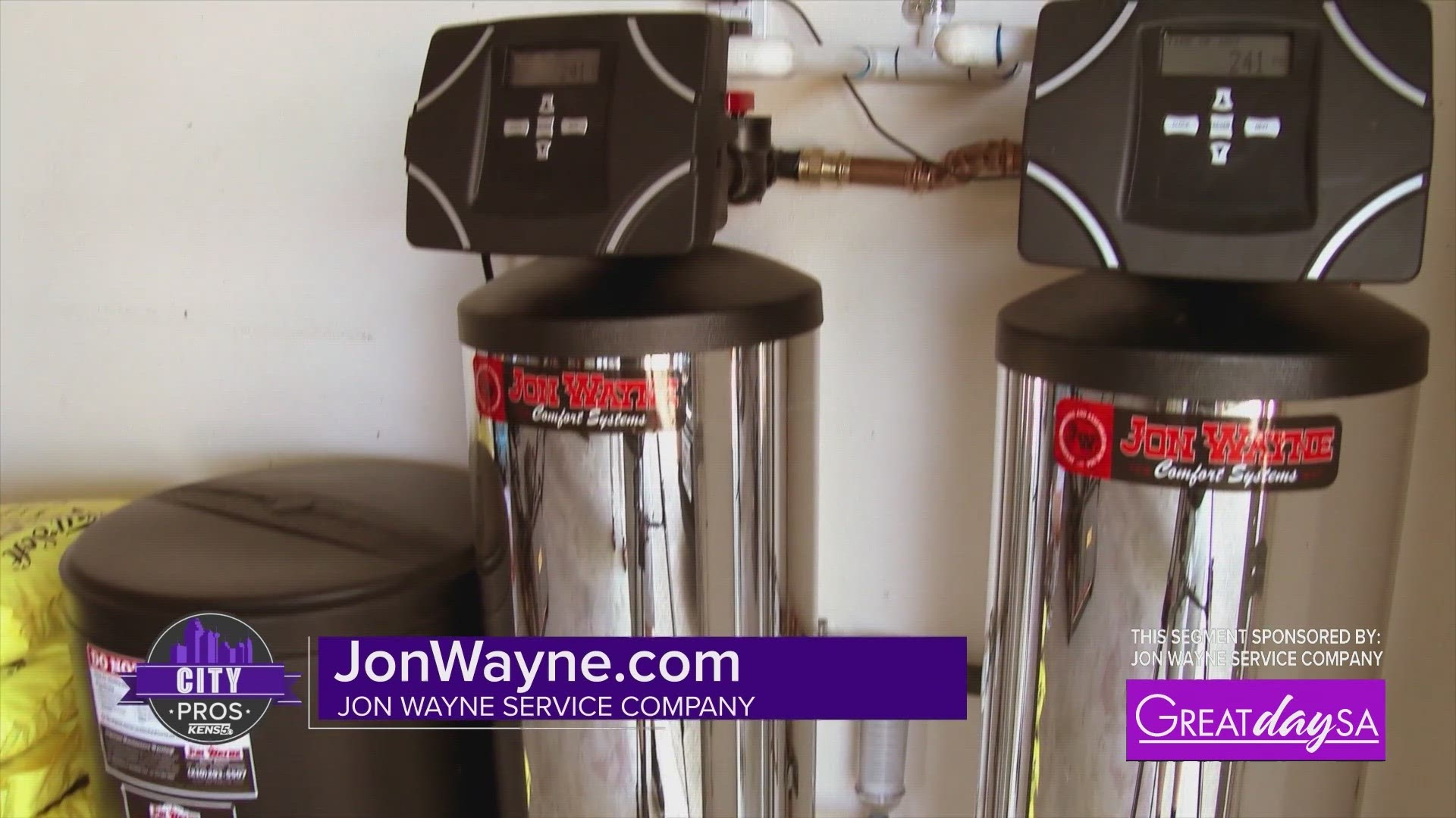 Options to install a water softening system. [Sponsored by: Jon Wayne Service Company]