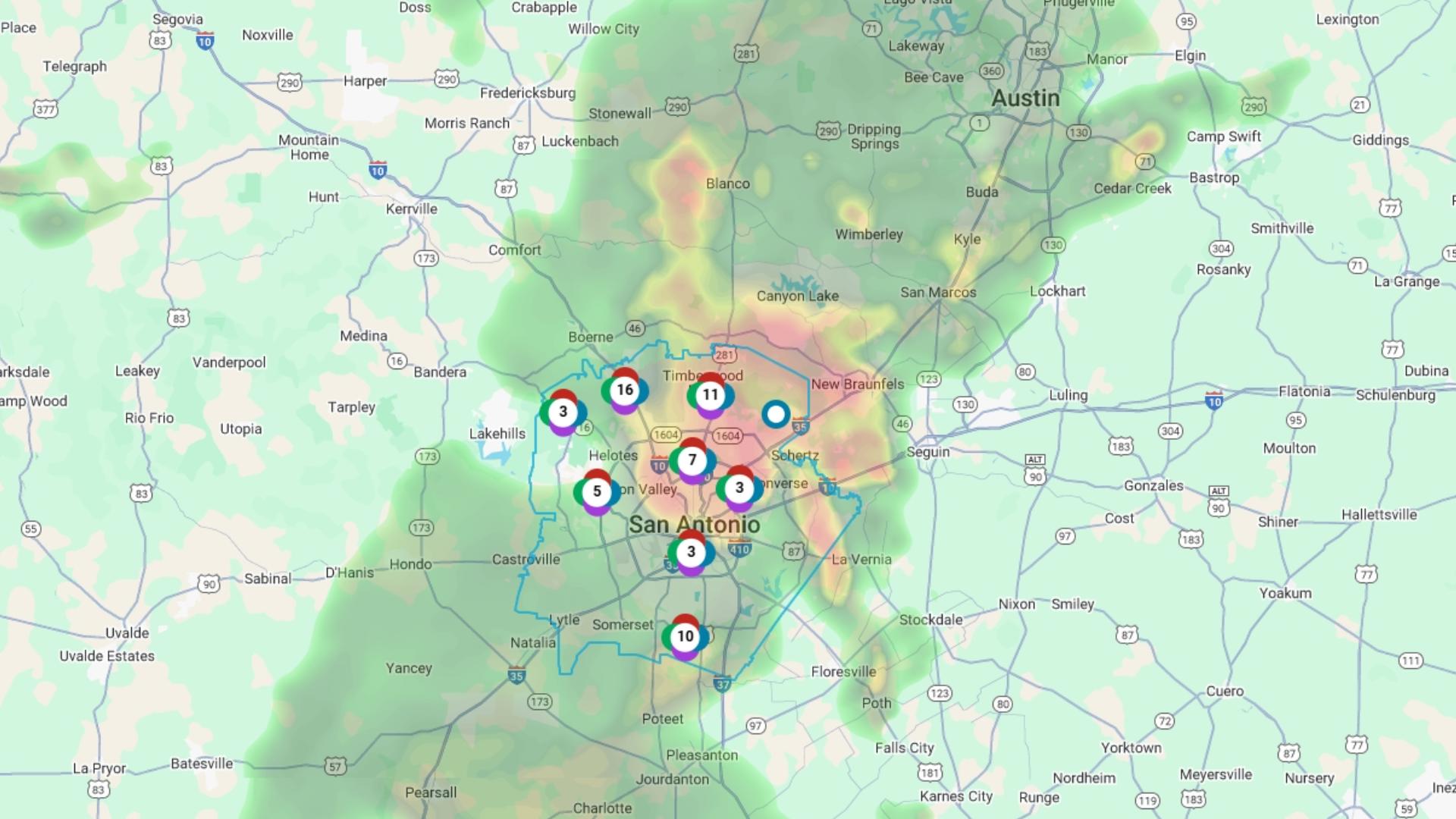 Thousands remain without power in San Antonio as storms hit early
