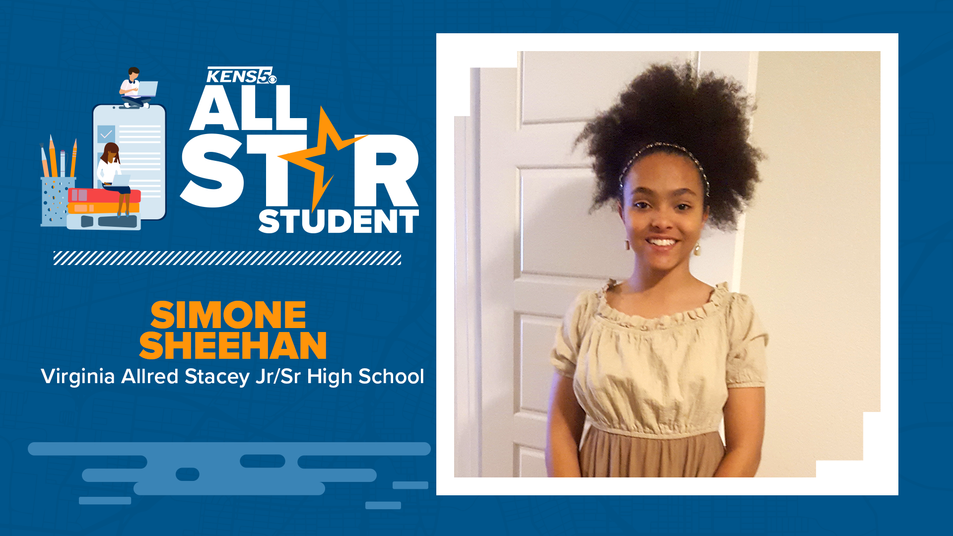 Stacey Jr/Sr High School's Simone Sheehan is dedicated to sharing her robust enthusiasm around campus.