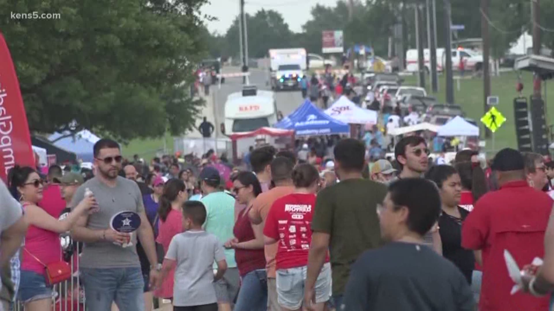 At least one person was taken to the hospital for heat exhaustion during Sunday’s Barbacoa & Big Red Festival on the south side, a spokesperson with the San Antonio Fire Department said.