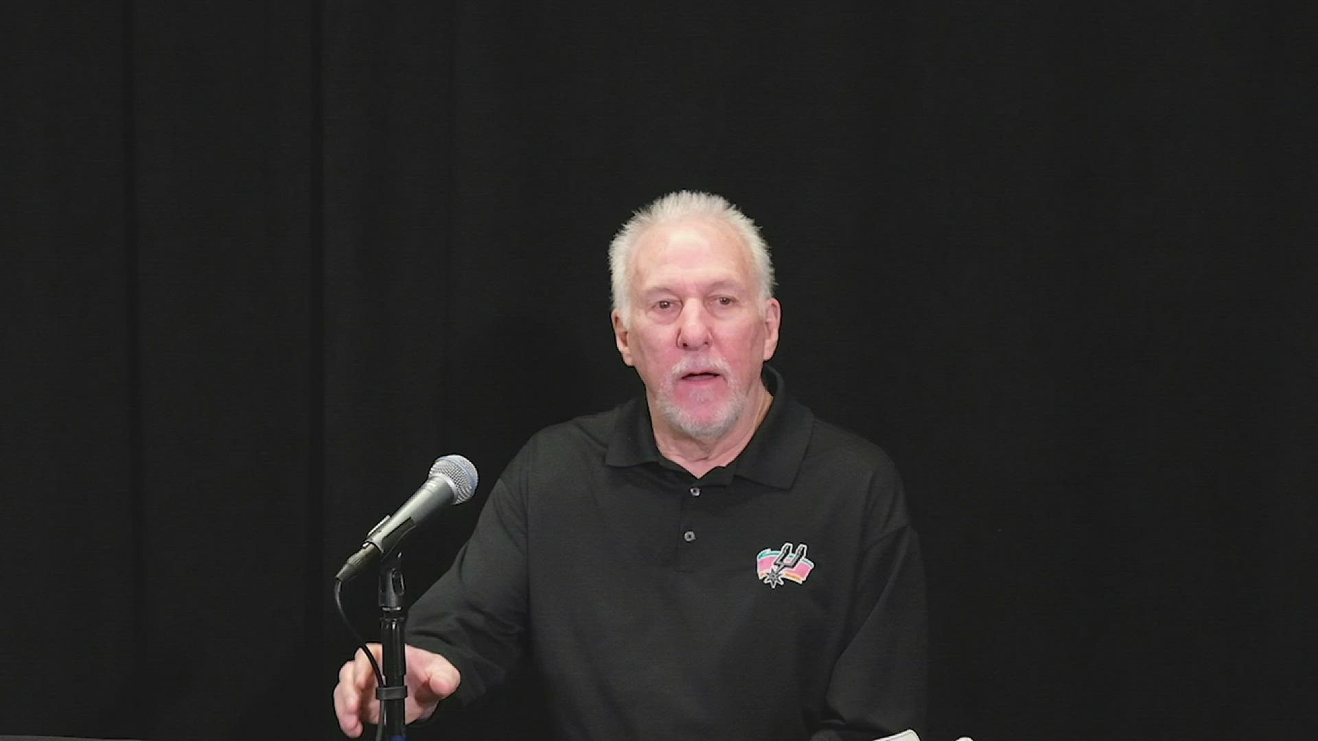 Pop said he was happy for Patty Mills, LaMarcus Aldridge, and DeMar DeRozan, and noted that the Spurs' young players needed more responsibility.