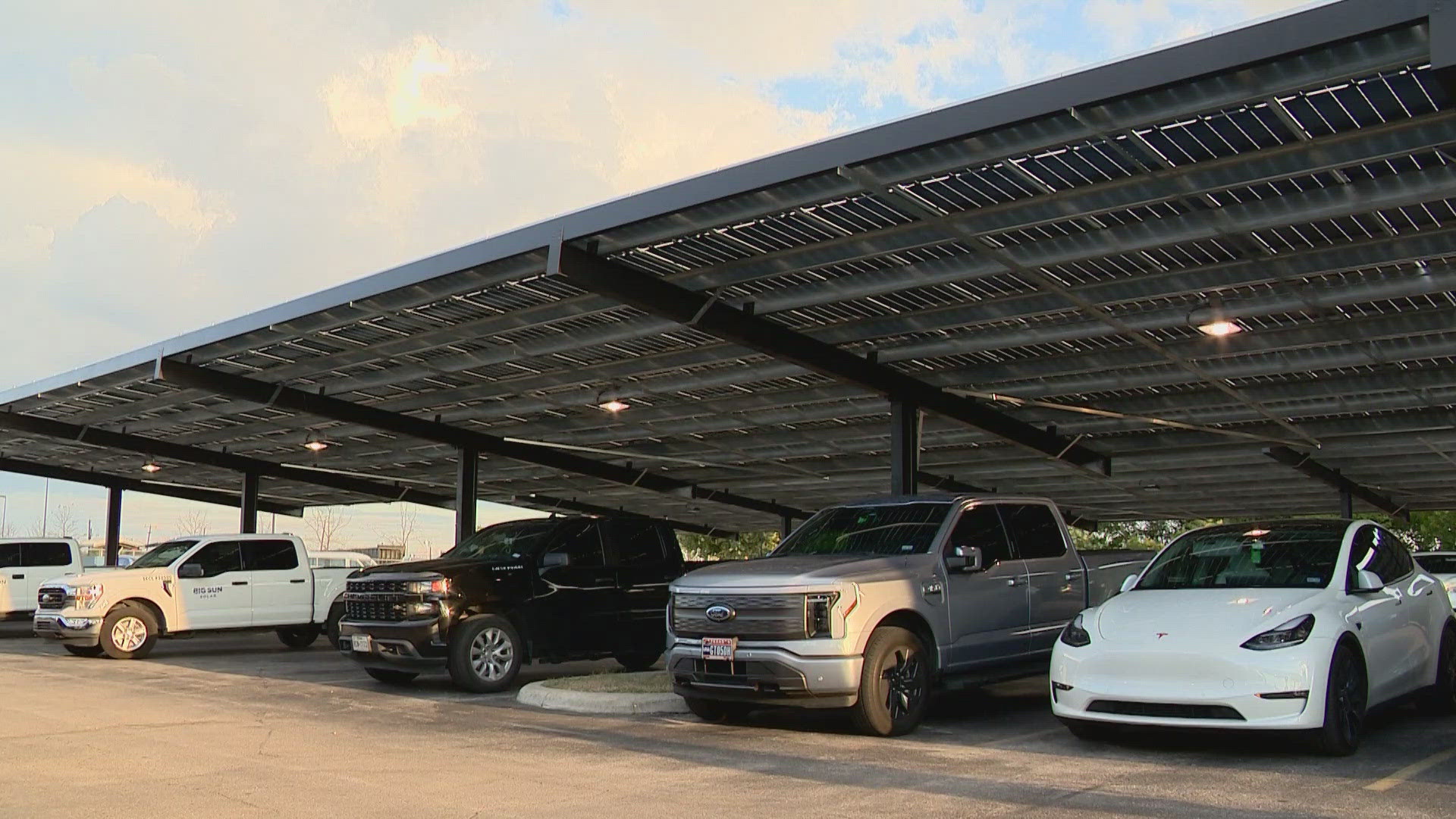 The solar canopy shade is now operating at the Southwest Service Center.