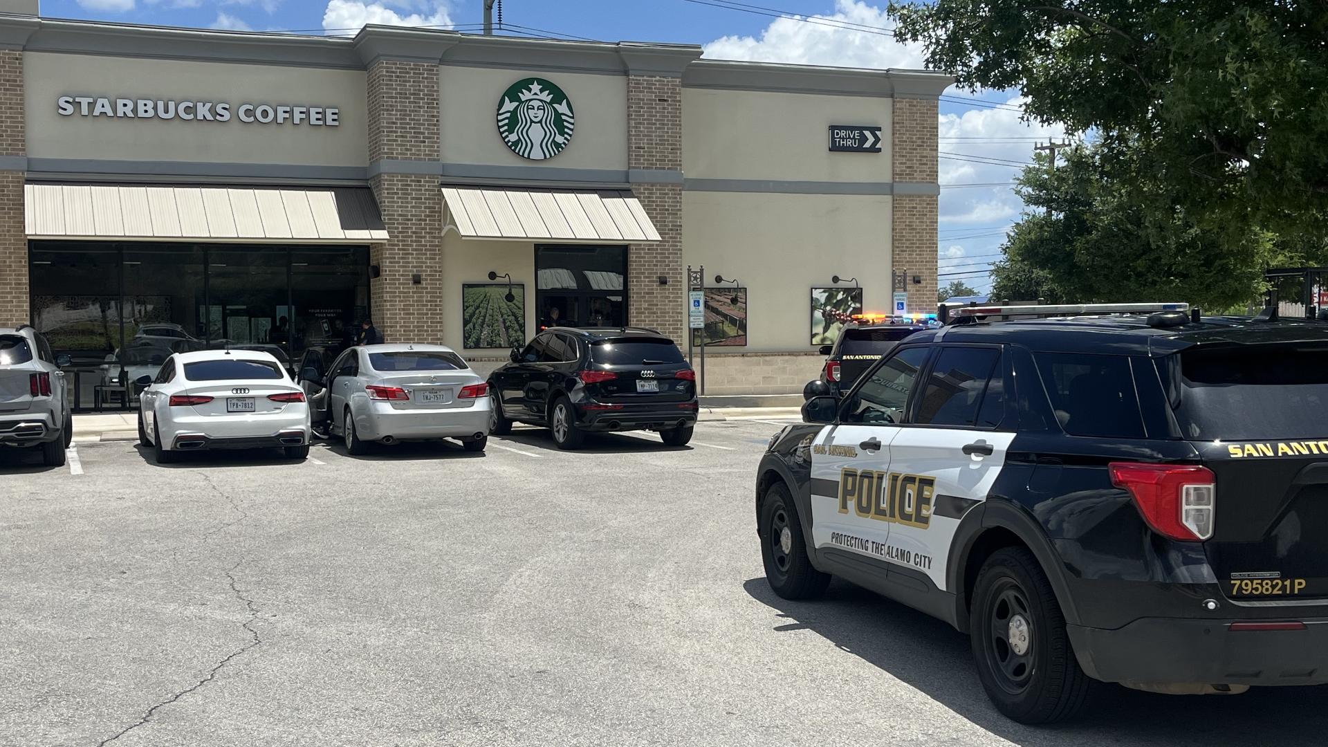 Police said the preliminary investigation shows that the suspects entered the Starbucks, pointed a gun at the clerk and demanded money.