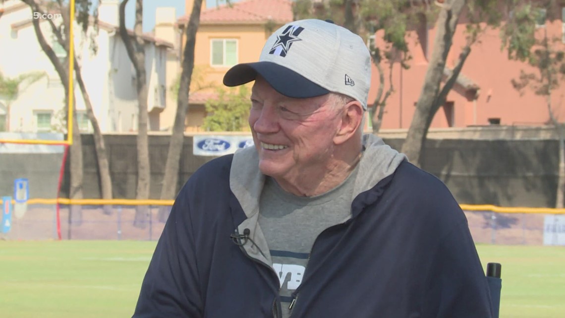 One on one with Jerry Jones at Cowboys camp in Oxnard, California
