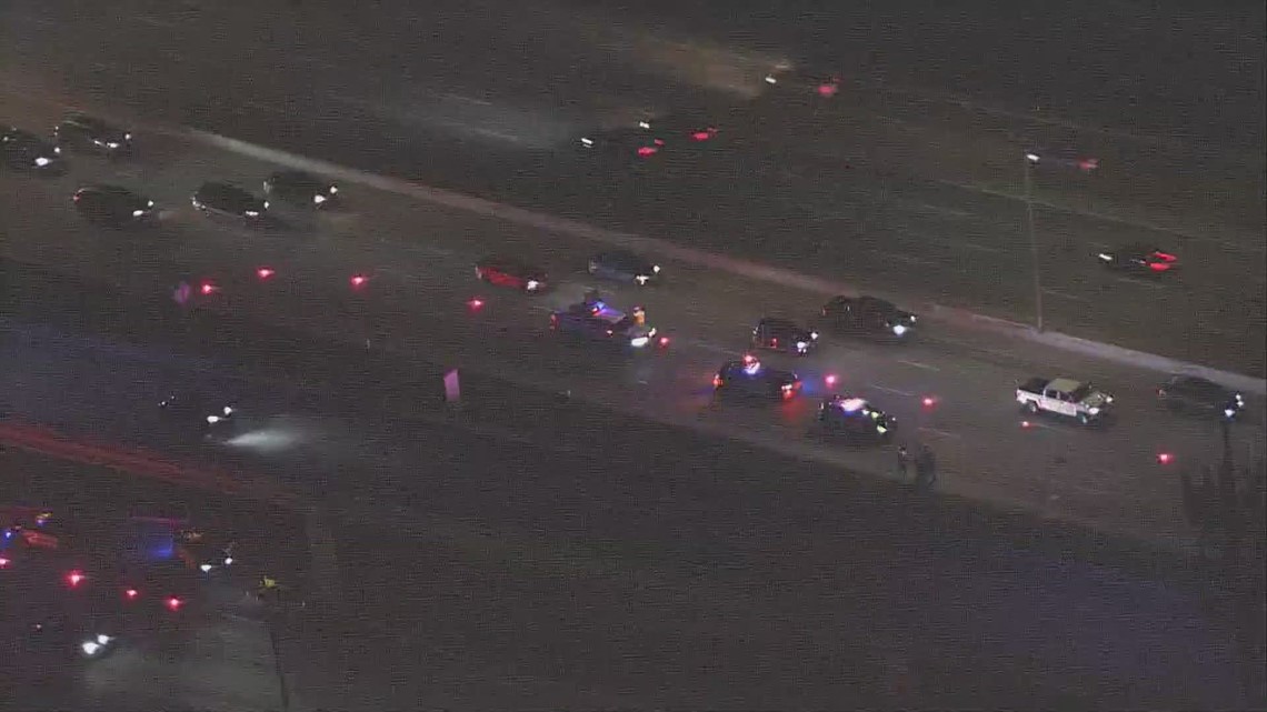 Man wanted on felony warrants hit by truck running from SAPD | kens5.com