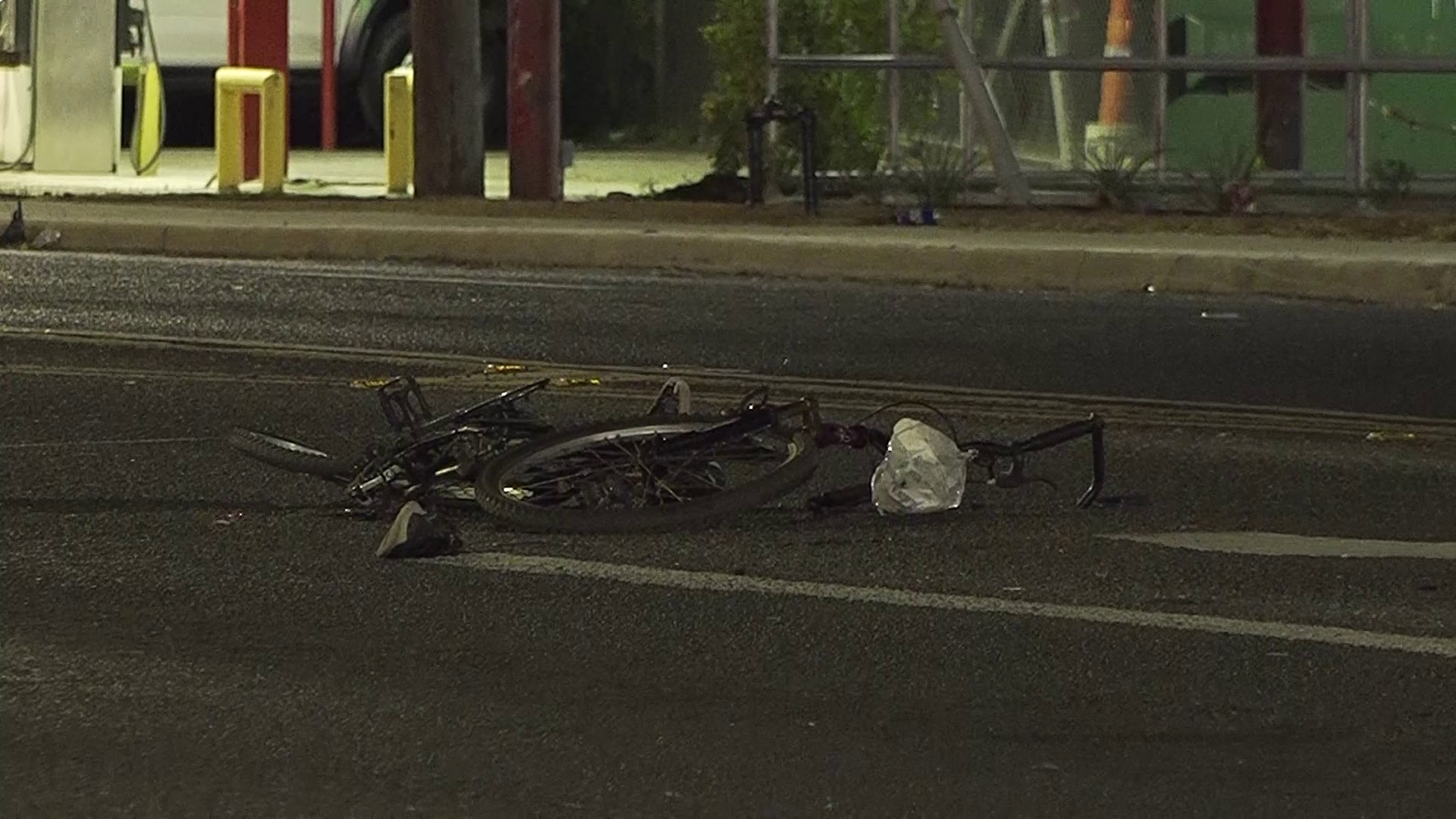 The bike rider is in critical condition, according to authorities, and the truck in question has not been identified.