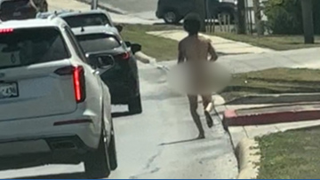Nude man running on Texas highway shocks lunchtime drivers in San