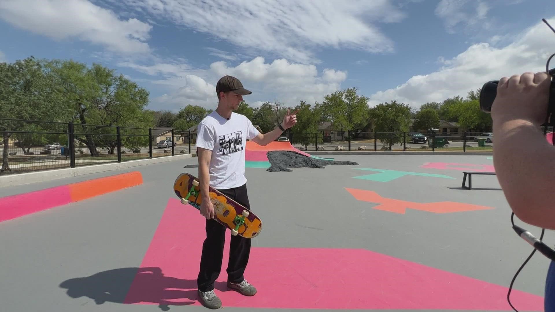 One skater says the vibrant colors spurred him to check it out.