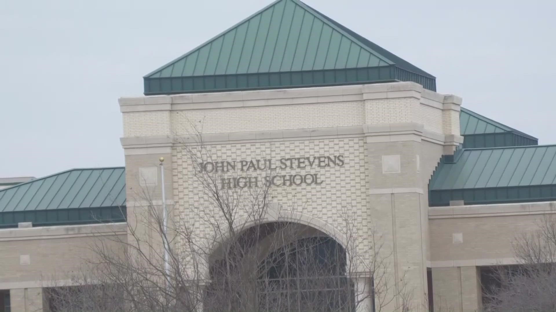 Three boys got out of the car and started running toward Stevens High School. Officers caught up with two of the teenagers but a third ran into the high school.