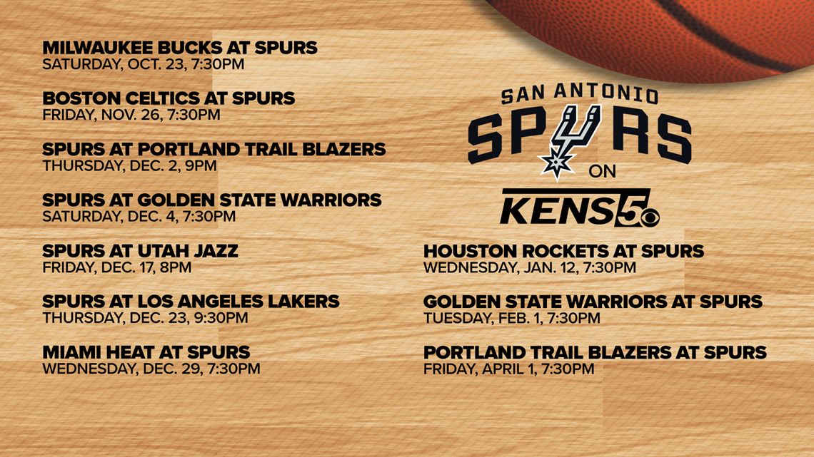 2021-22 San Antonio Spurs NBA Schedule Release 