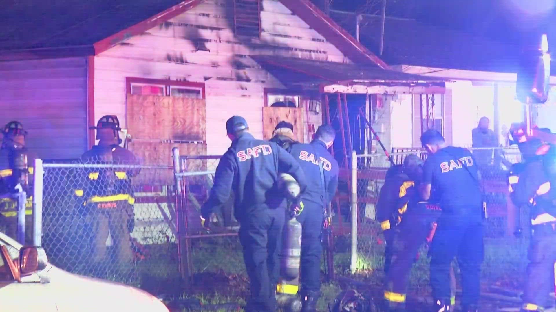 The victim was found sleeping inside a burning, boarded up home when firefighters arrived.