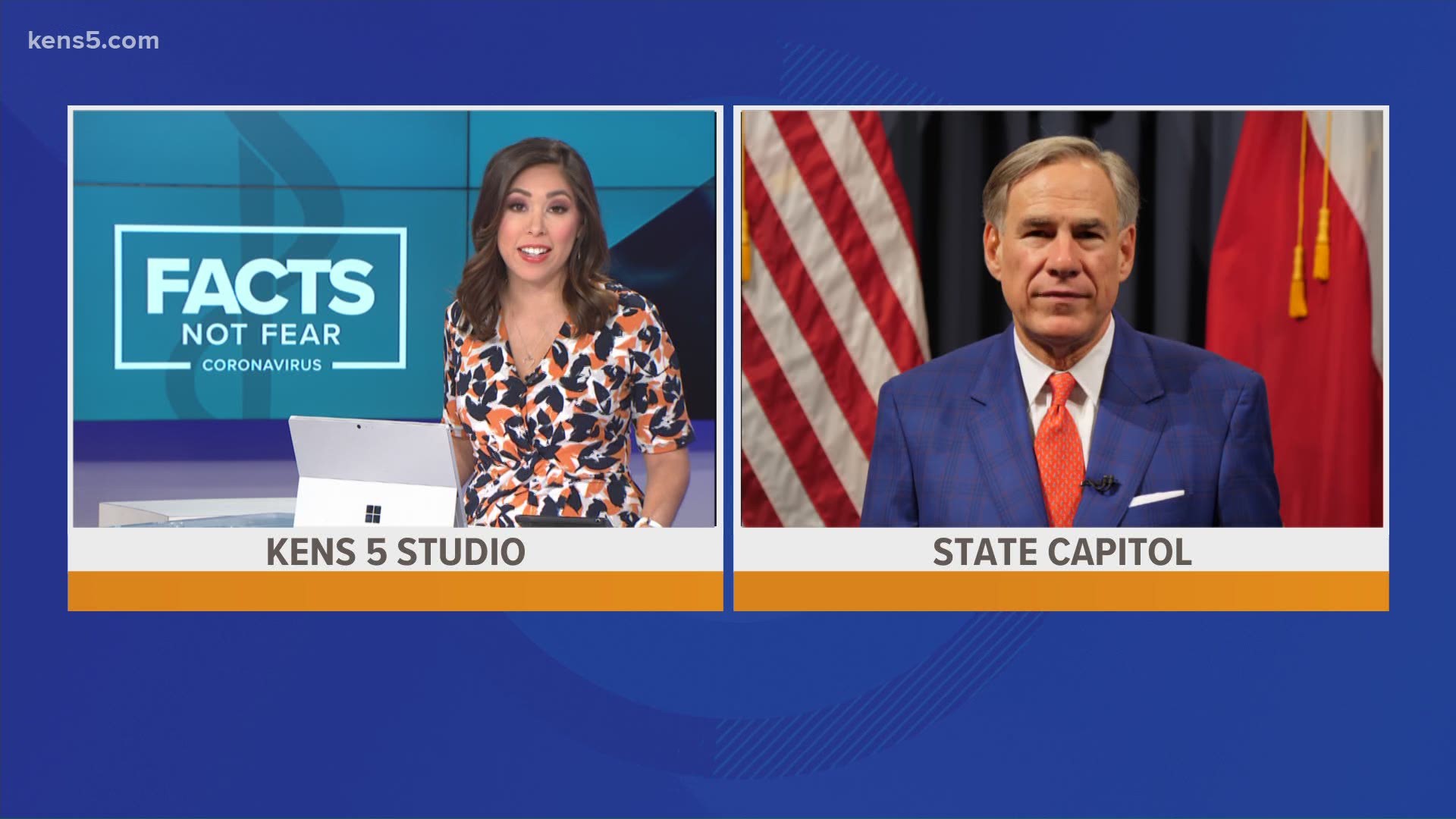 Gov. Greg Abbott shared how Texas is dealing with a rise in hospitalizations for coronavirus patients, face masks and schools reopening this fall.
