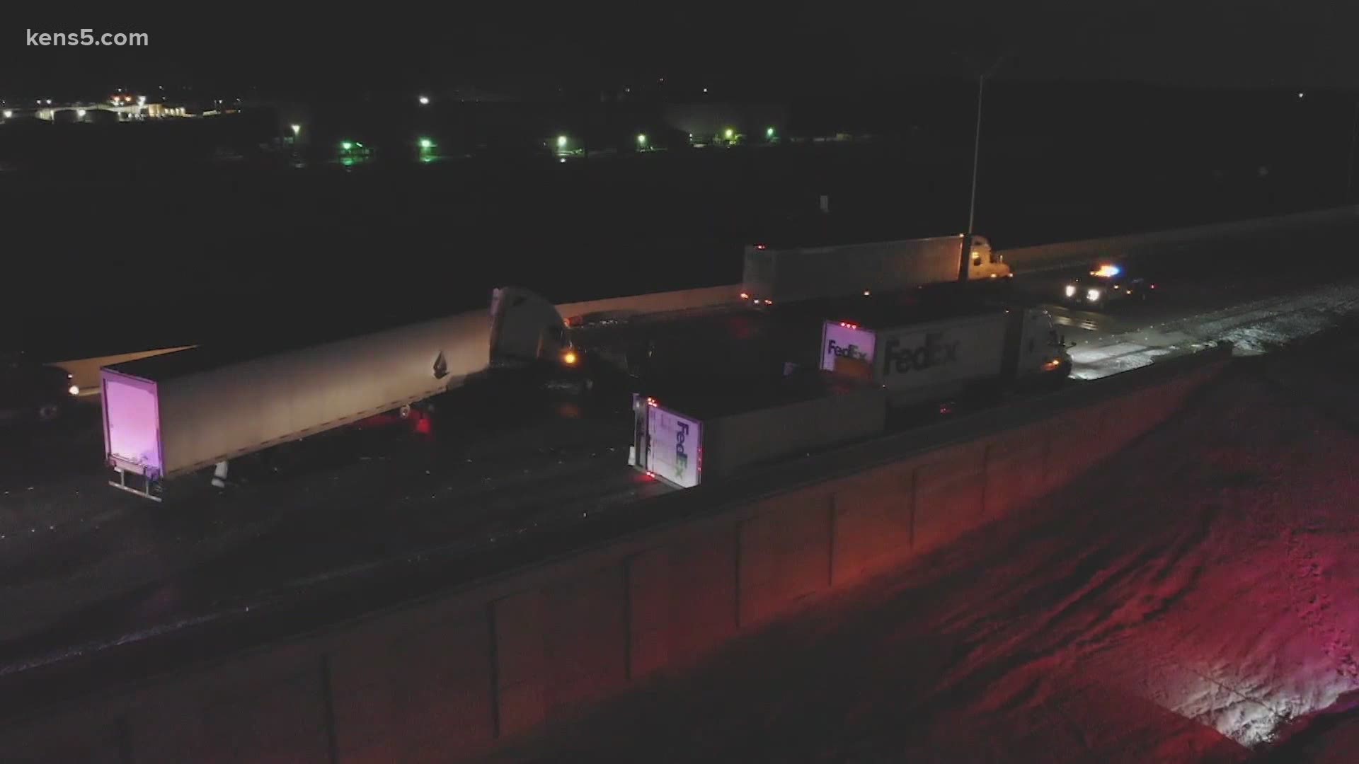 The winter weather and icy roads may be to blame for a deadly big rig pileup in far east San Antonio.