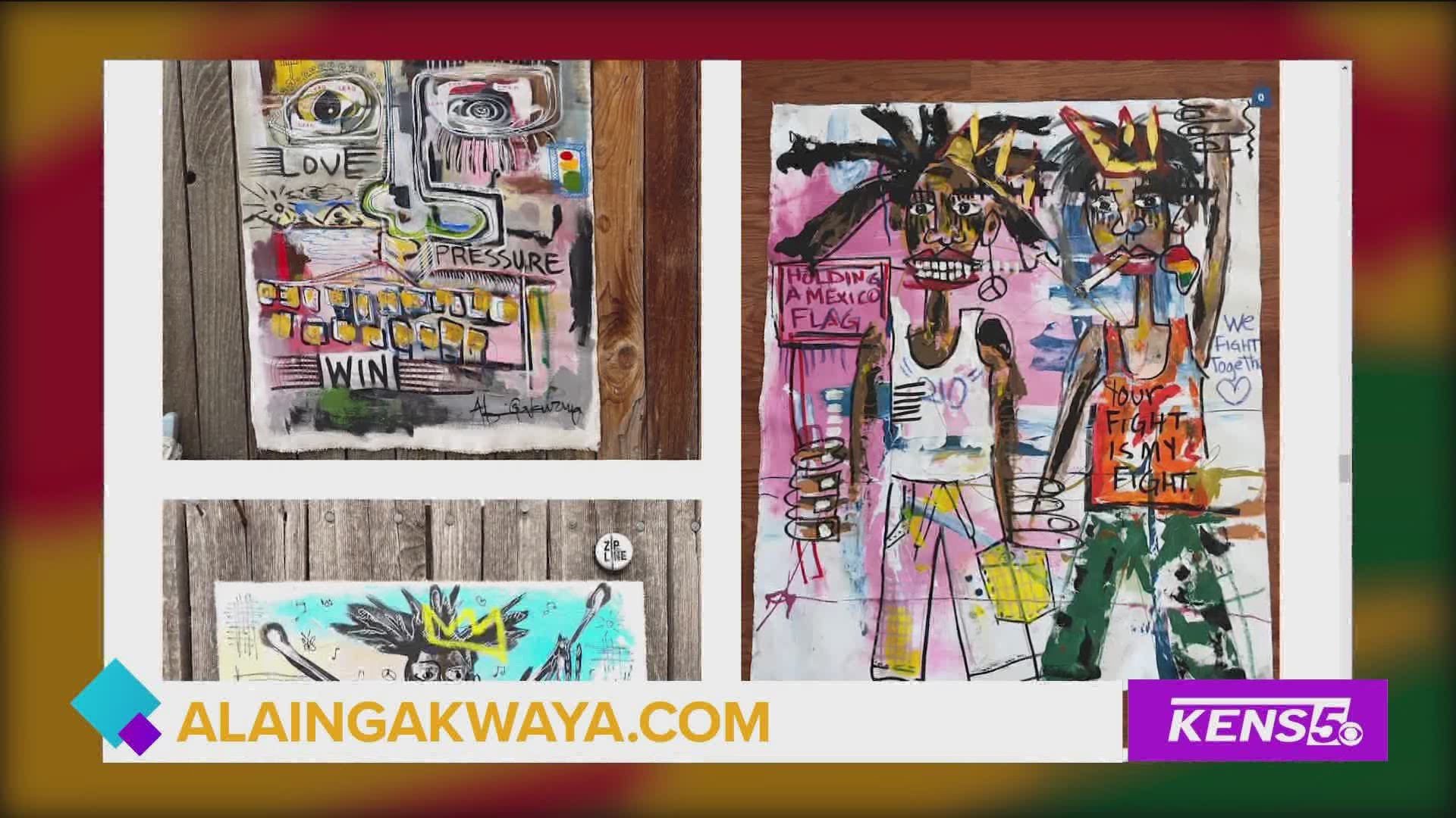 Alain Gakwaya is a young abstract artist in San Antonio who's using his talents to share the many stories, traditions, and struggles, found in Black culture.