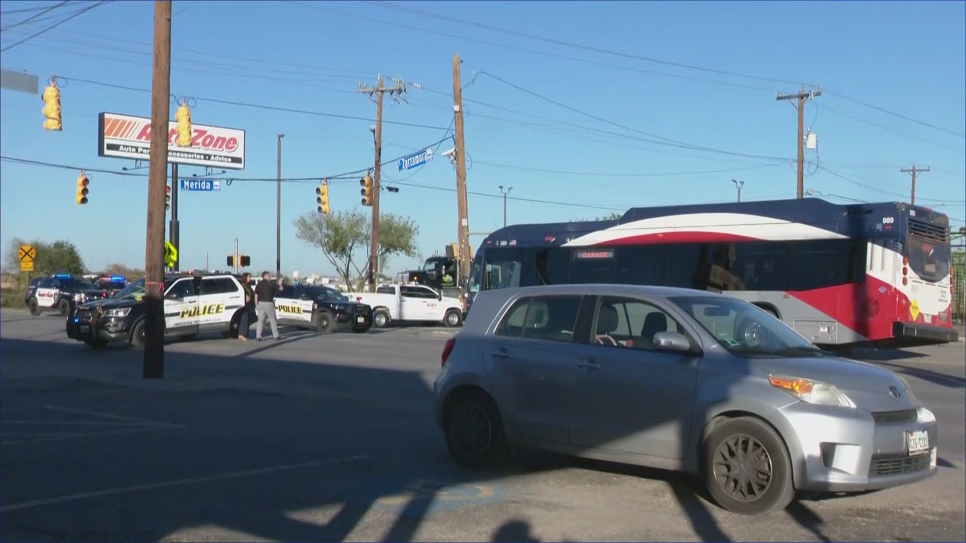 Authorities said an argument between the two men started on the bus. The bus then made a stop on Zarzamora Street near Merida Street where both men exited.