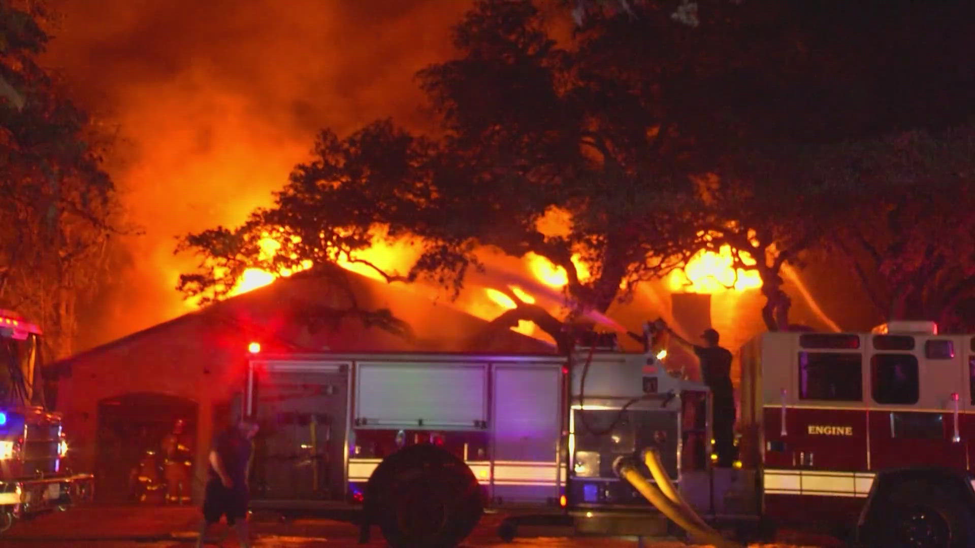 Neighbors say a man returning from a late night snack run discovered the fire and sounded the alarm.