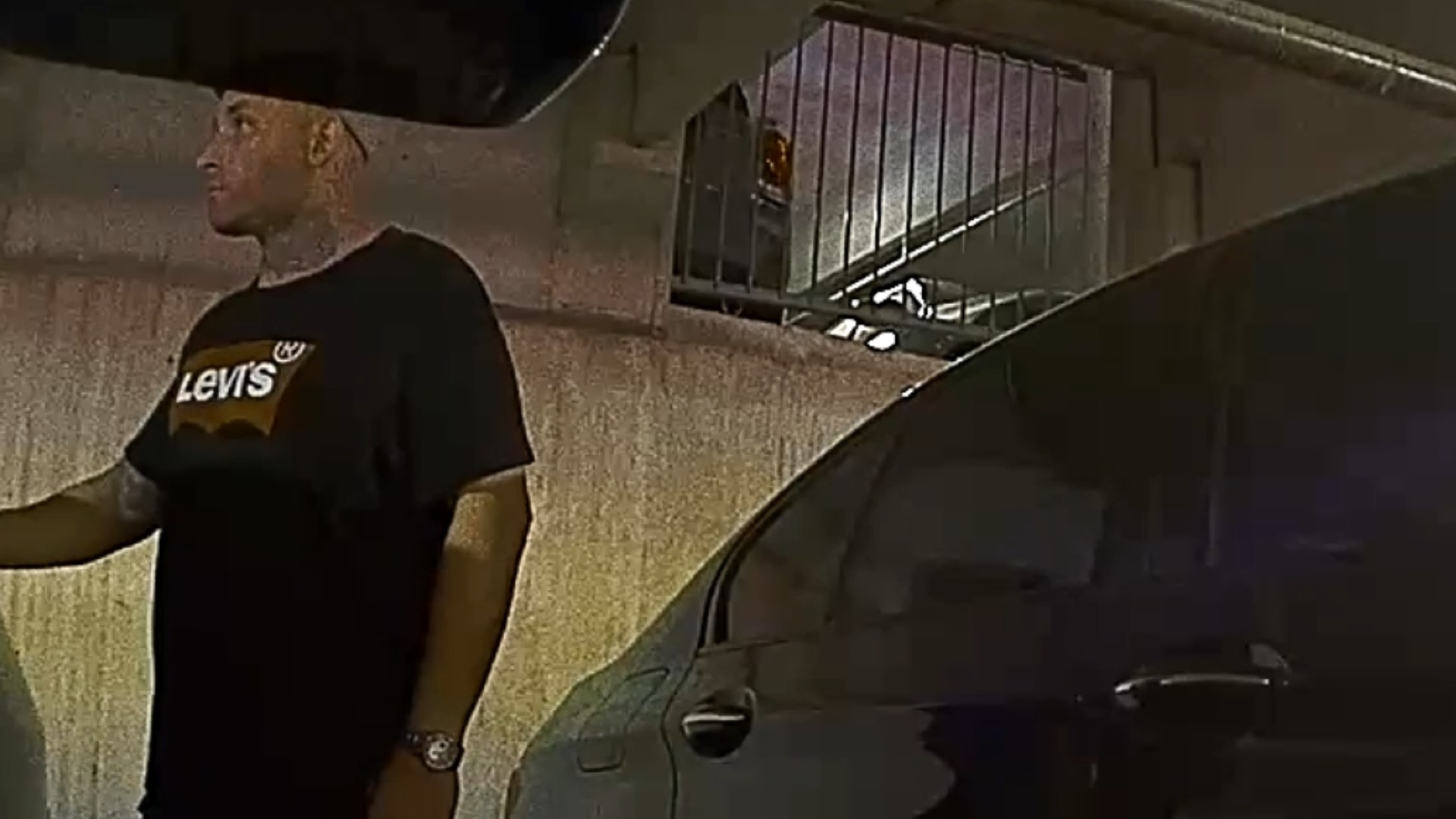 Do you recognize this person? The suspect can be seen breaking into Jen Lee's vehicle parked at the RIM shopping center.