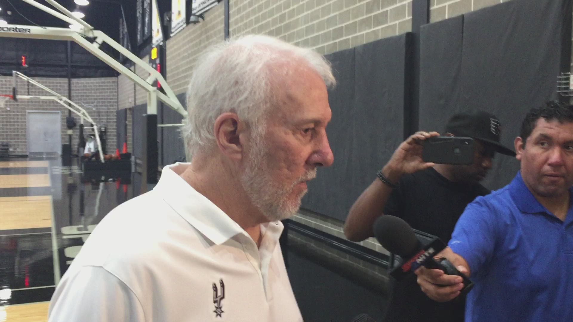 Coach Pop on Wednesday night's Silver and Black scrimmage
