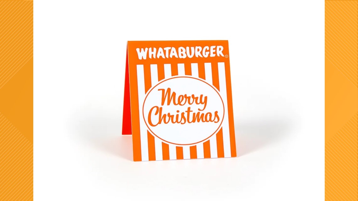 GIFT CARD Holiday Templates, Restaurants, Whataburger