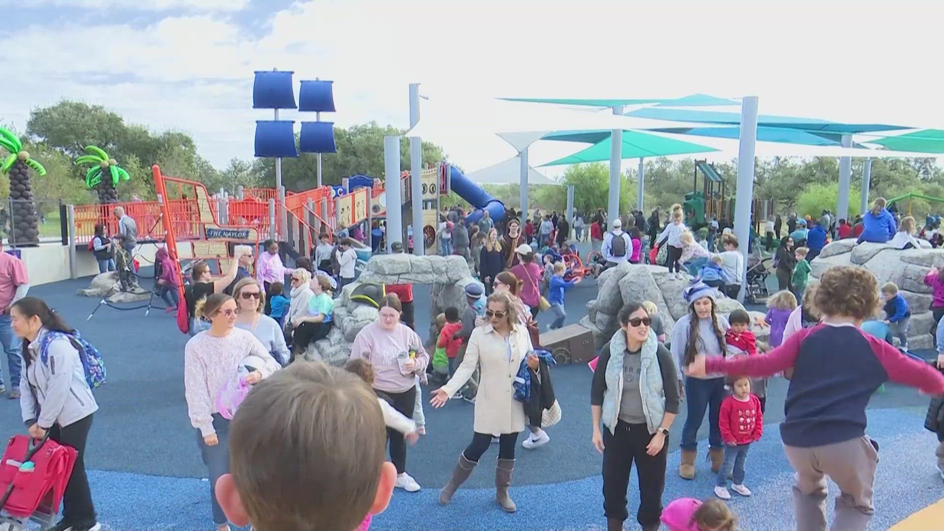 Mitchell's Landing, an inclusive park honoring a child who drowned in a San Antonio swimming pool in 2018, opened to the public today in Stone Oak.