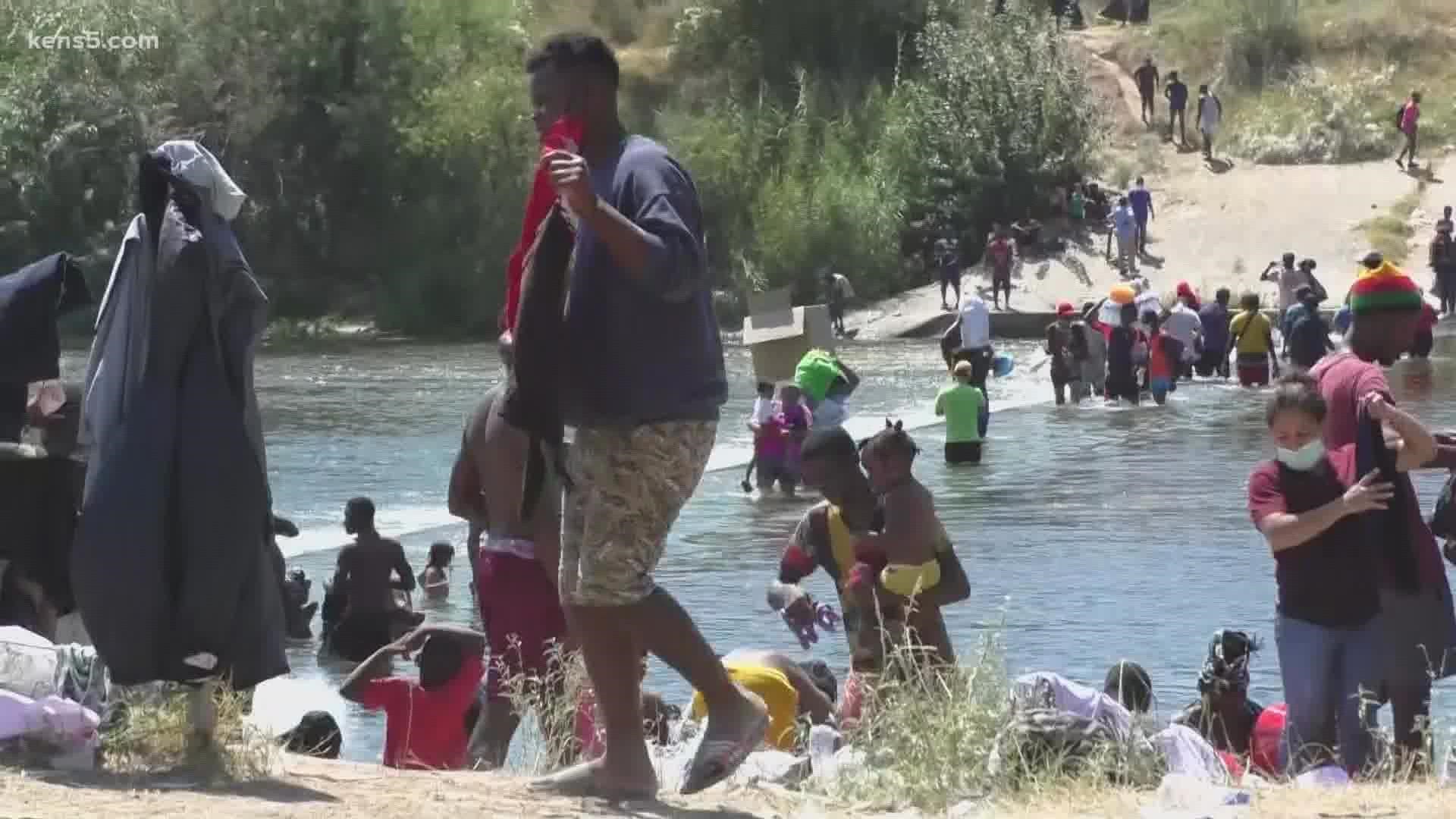 Officials say most of the migrants being held under the Del Rio International Bridge are from Haiti.