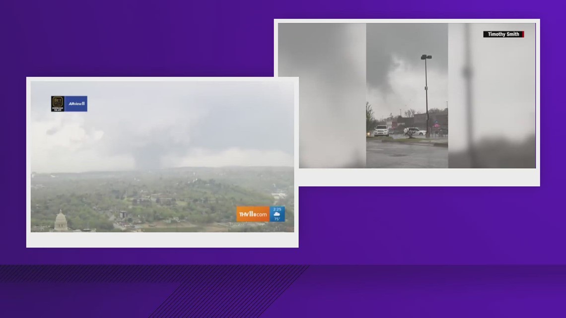 Meteorologist in catch 'catastrophic' tornado on their skycam in Arkansas