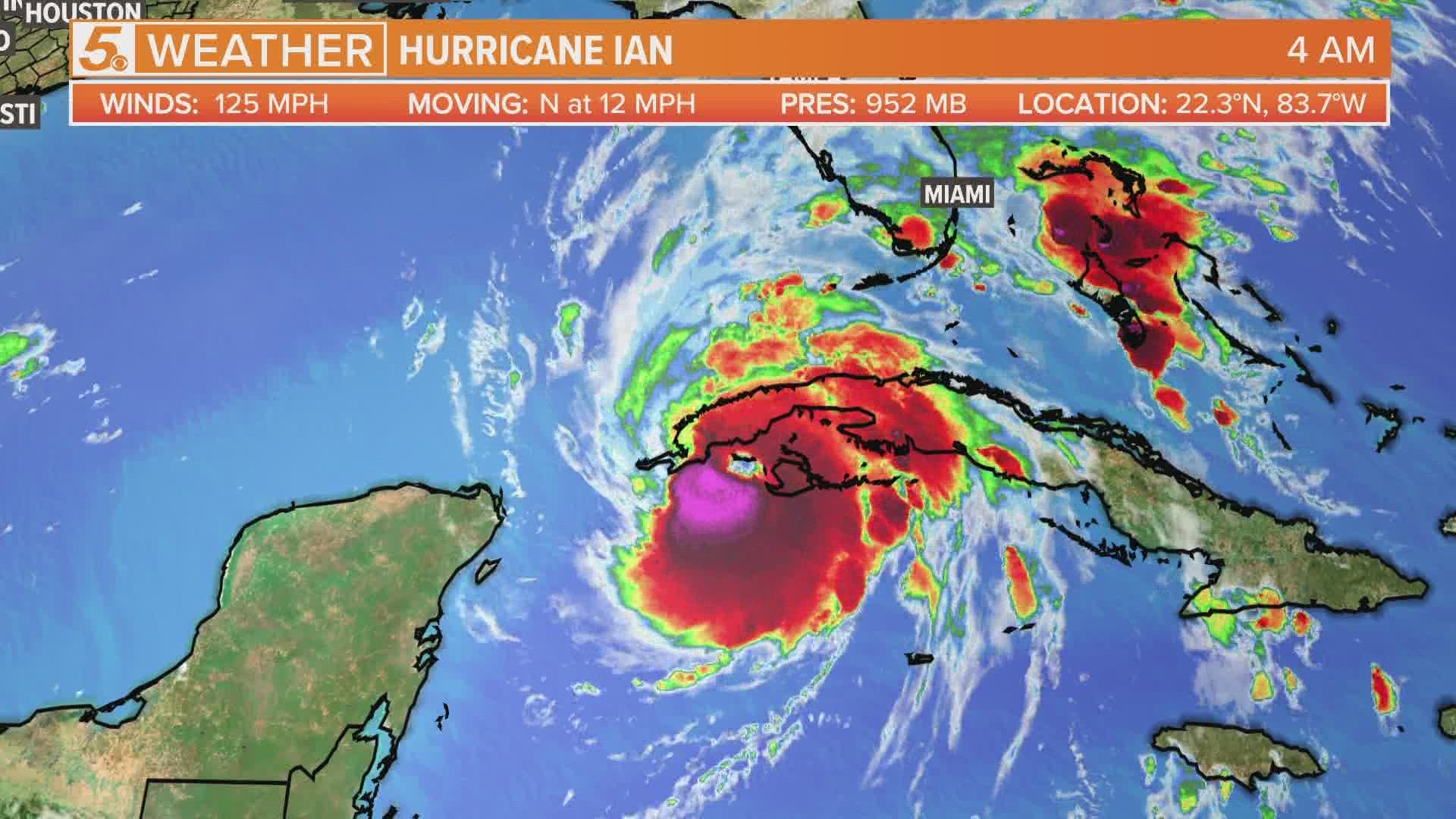 Hurricane Ian is headed towards Tampa and is expected to make landfall in the next day.