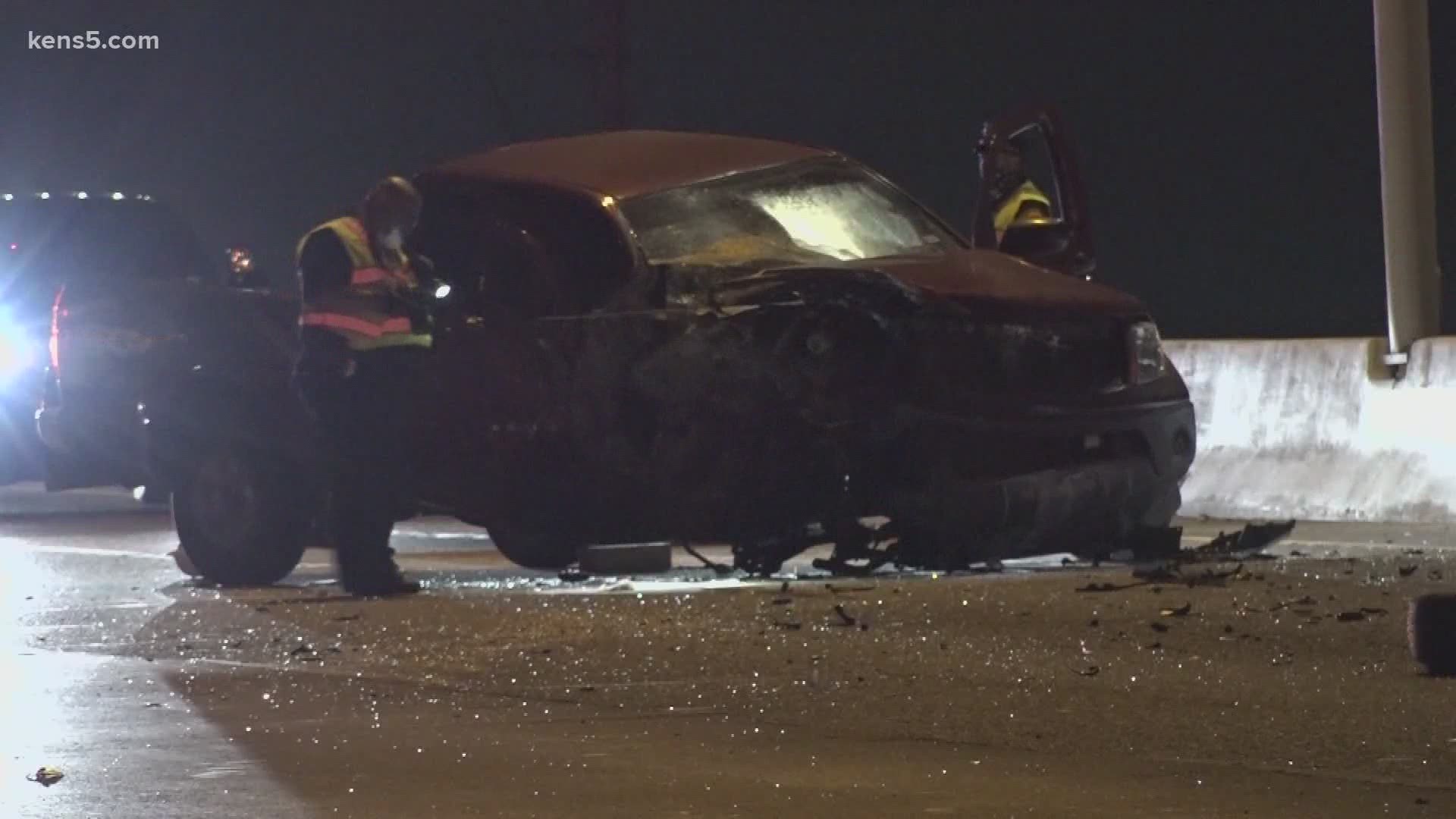 A wrong-way driver hit another driver in a head-on crash overnight.