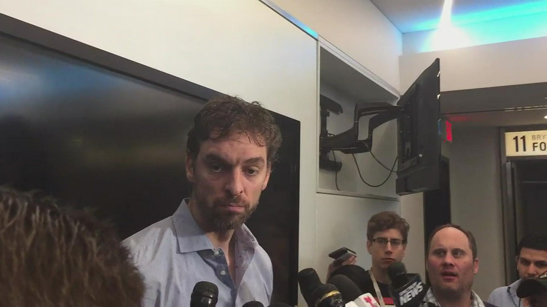 Pau Gasol talks about Friday night's loss to the 76ers