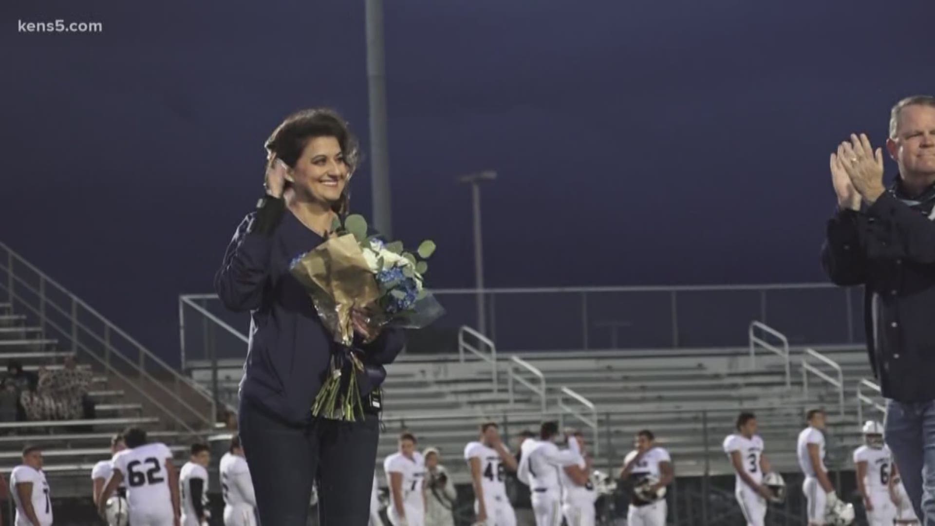 Two months after Officer Michele Van Stavern was hit by a suspected drunk driver while directing Friday night football traffic, the community had a surprise for her.