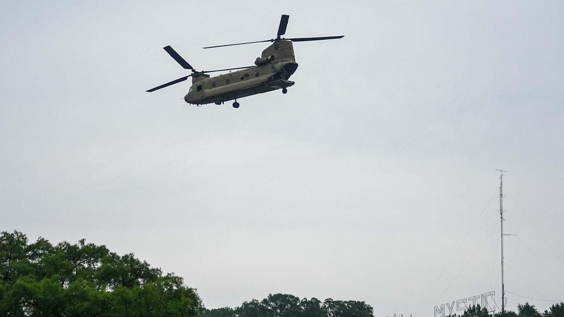Texas flood aftermath: Drone hits and damages rescue helicopter