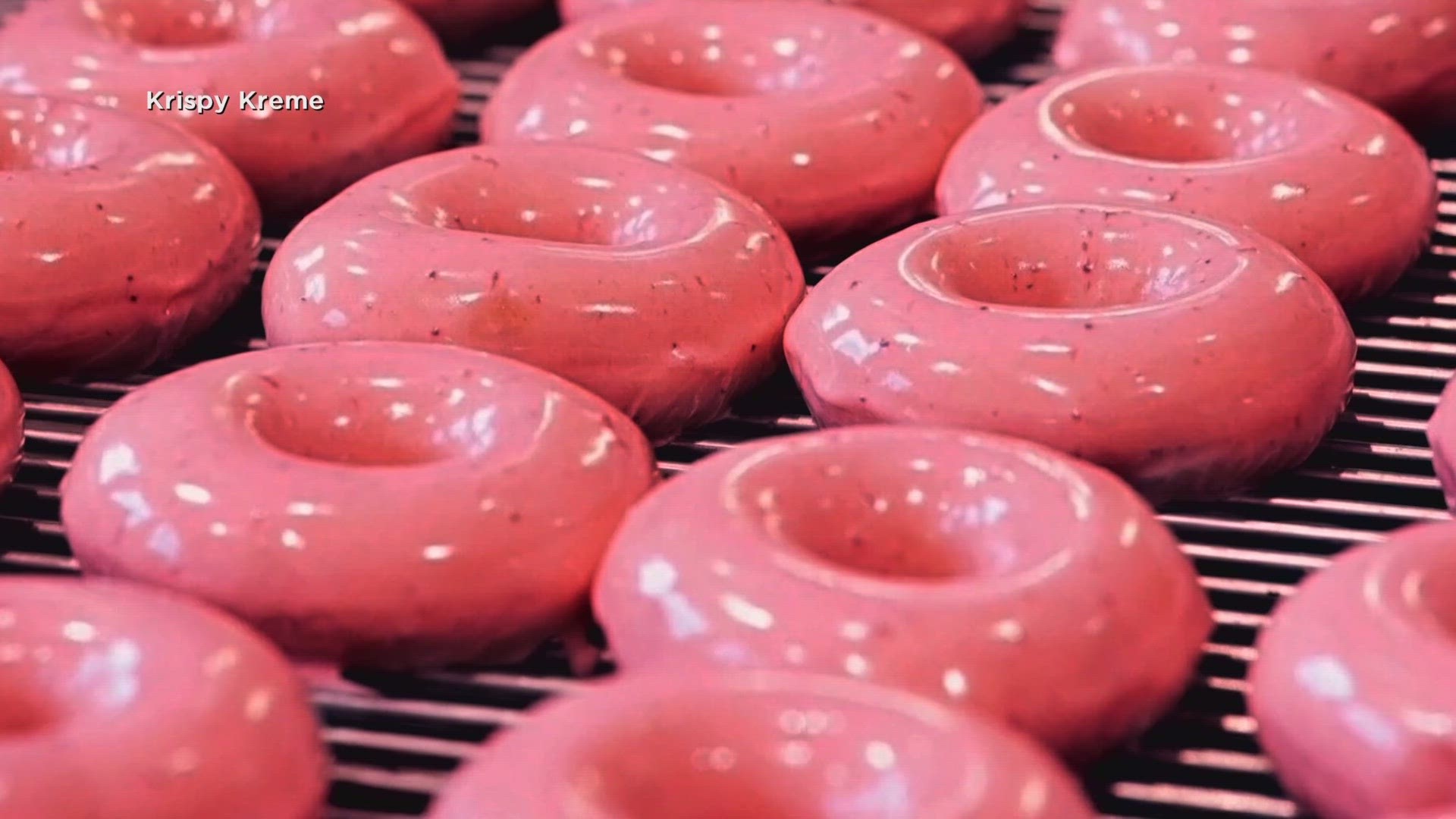 The popular strawberry glazed doughnut will only be available through Labor Day Weekend.